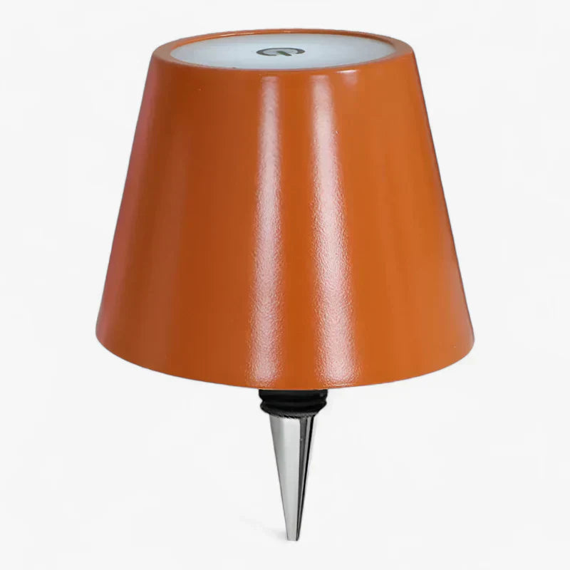 Vino | Lampada LED wireless a forma di bottiglia di vino - Illuminazione decorativa portatile e ricaricabile - Arancione A - lamps Table Lamps - Concept Palermo