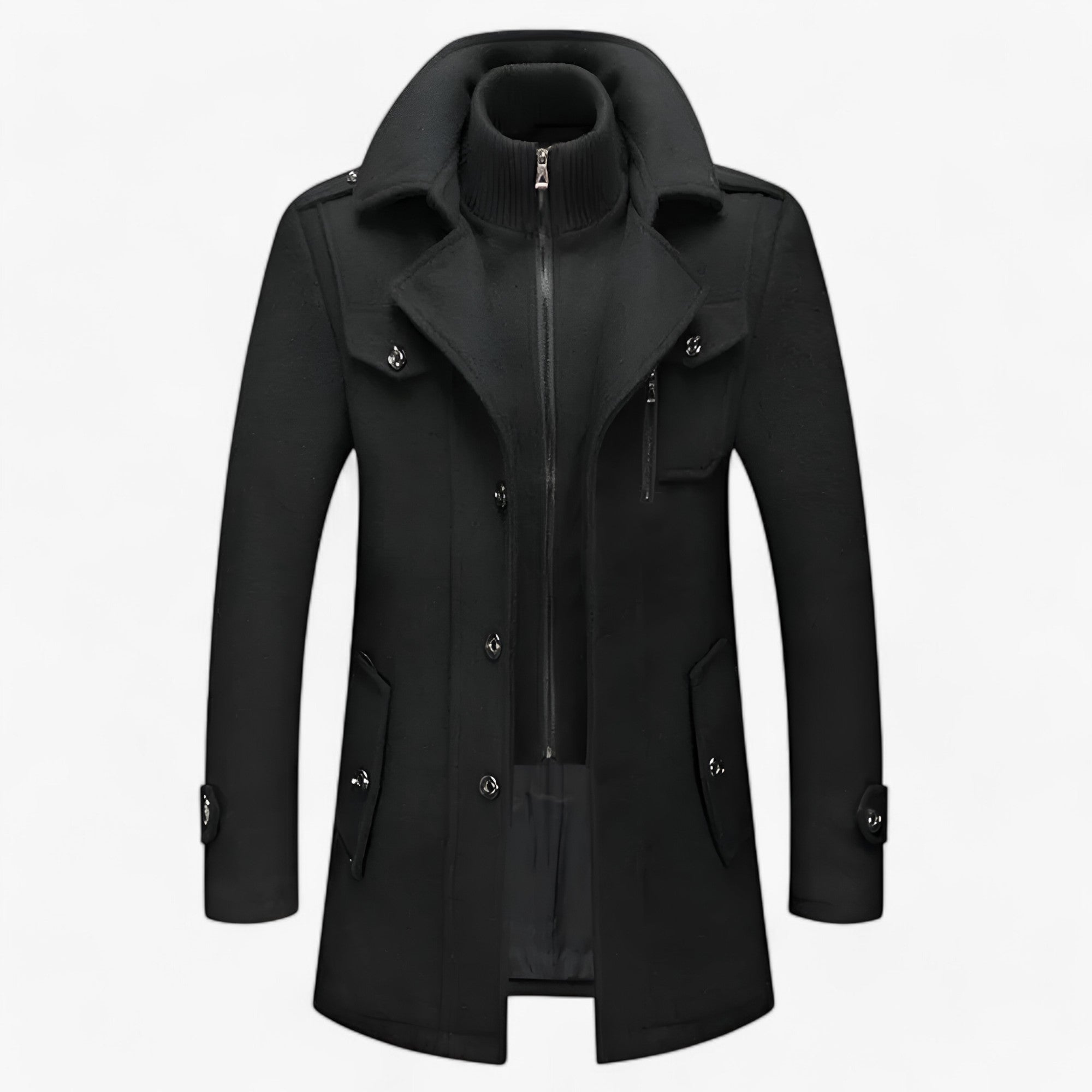 Grant | Giacca a vento lunga - Protettiva ed elegante - Nero - jacket for men Jackets & Coats winter jacket Winter jacket men - Concept Palermo
