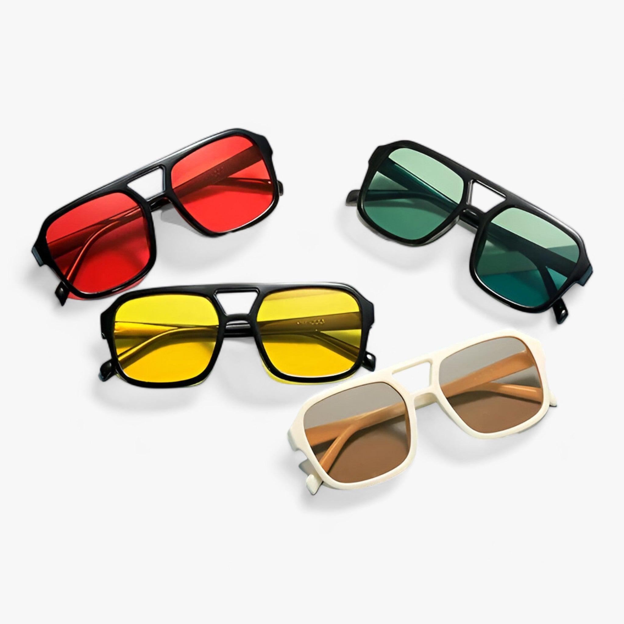 ICONIC | Occhiali da sole vintage quadrati: protezione per gli occhi elegante per tutte le occasioni - - Acrylic ADULT DLIDW EYEWEAR Mainland China Polycarbonate SQUARE Sunglasses UV400 WOMEN - Concept Palermo