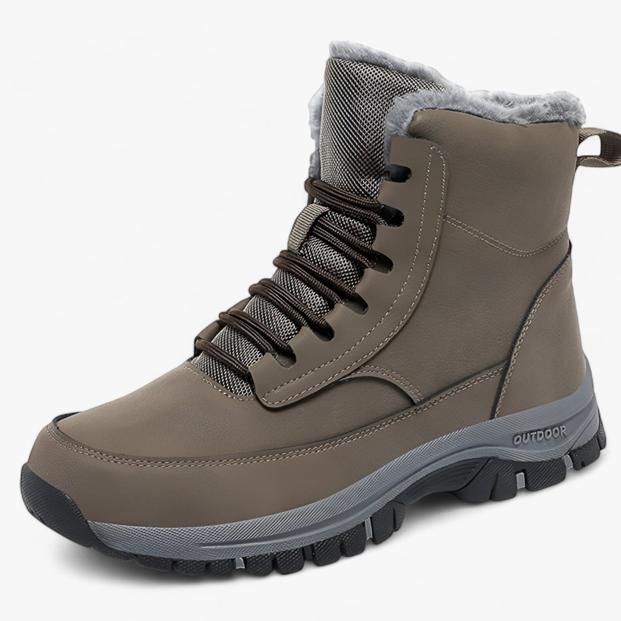 Jacob | Stivali da neve in pelle impermeabile - Ultra caldi e pratici per uomo - Cachi - shoes shoes for women Shoes men Shoes women - Concept Palermo