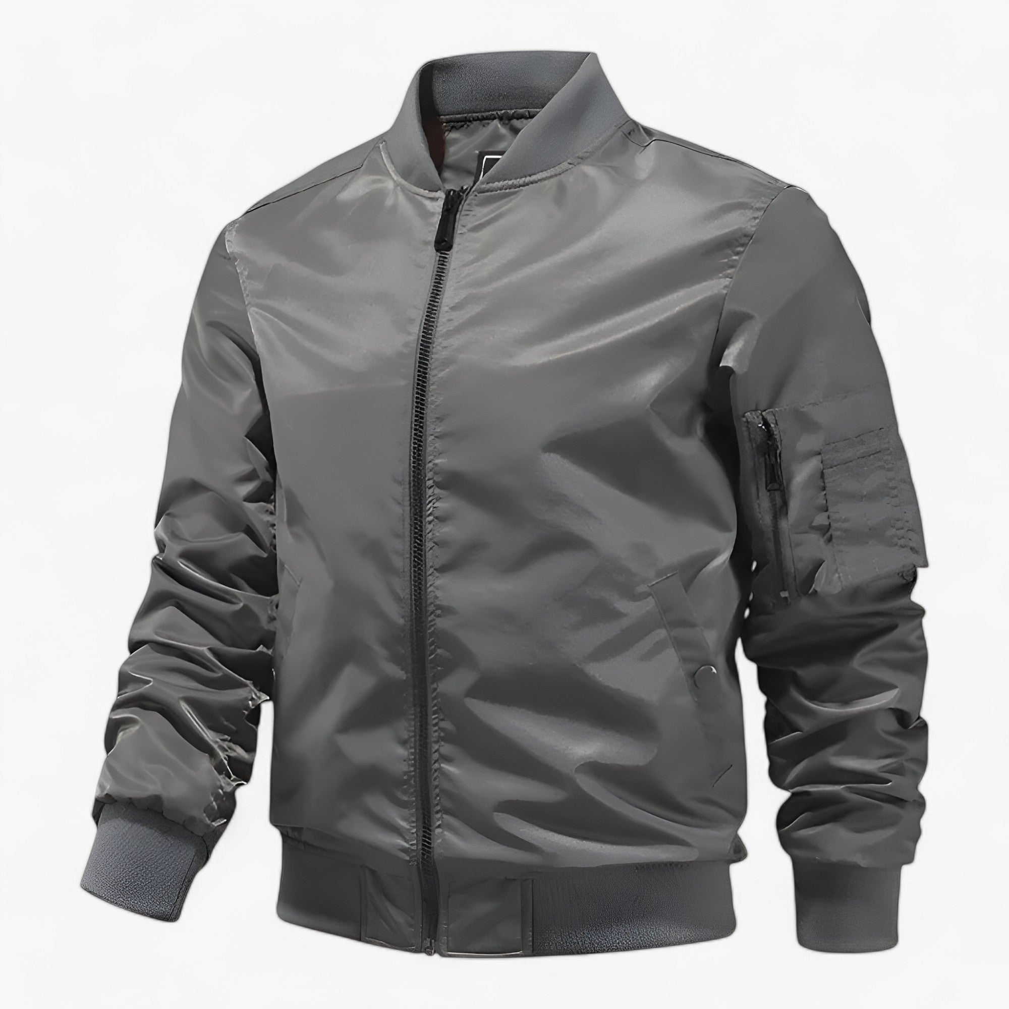 Giacca da pilota Aero | Uomo - Giacca da volo con colletto rialzato Unicolore - Grigio - jacket jacket for men Jackets & Coats Outerwear & Jackets winter jacket Winter jacket men - Concept Palermo