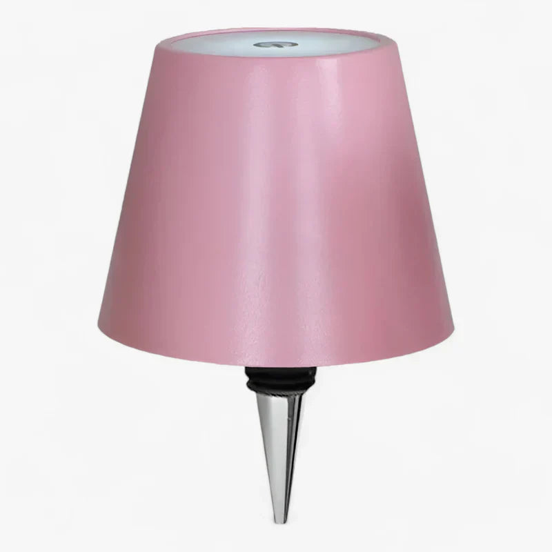 Vino | Lampada LED wireless a forma di bottiglia di vino - Illuminazione decorativa portatile e ricaricabile - Rosa A - lamps Table Lamps - Concept Palermo