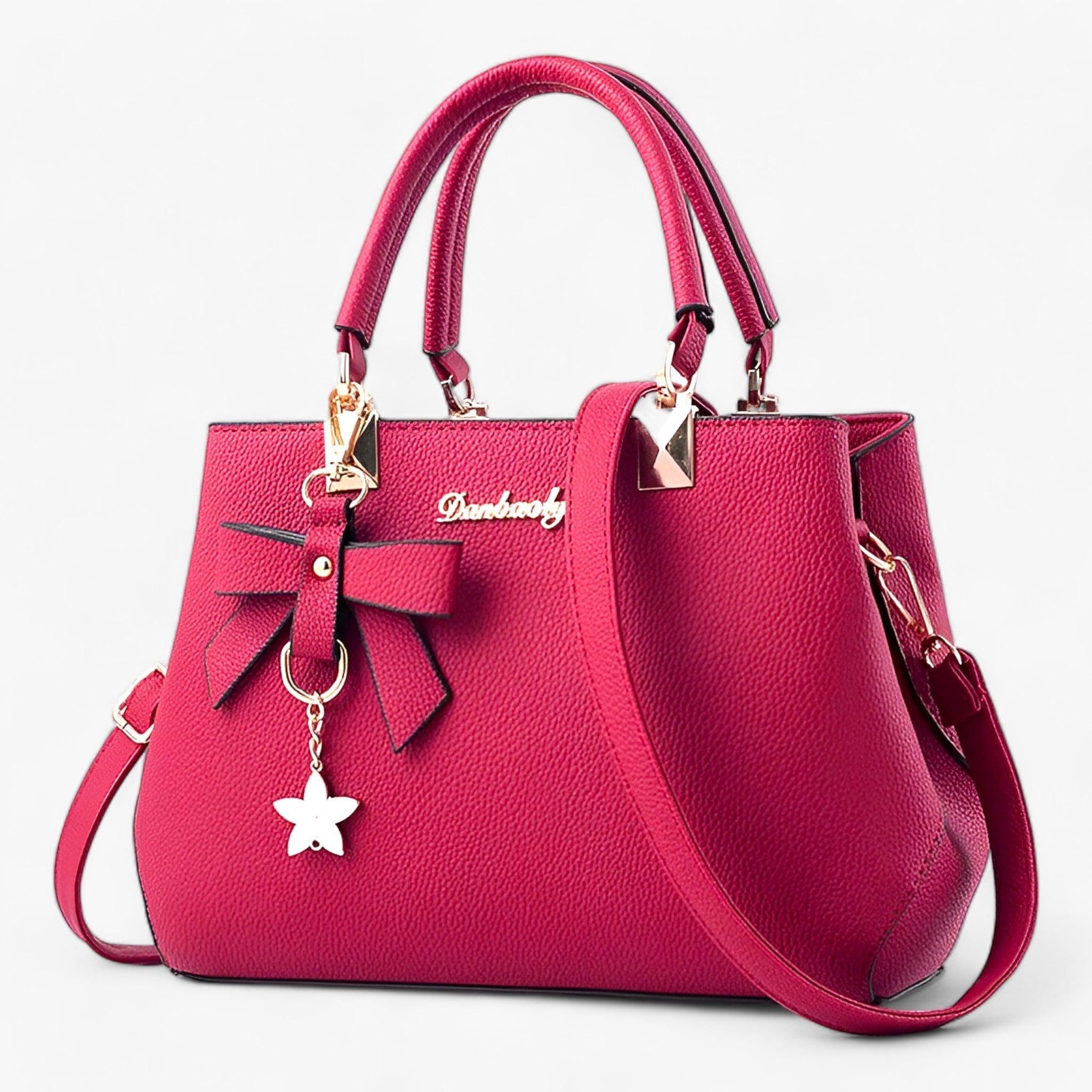 FLORINA | Borsa a tracolla - Perfetta per le donne in carriera e per l'uso quotidiano - Vino rosso 28cmx11cmx19cm - woman women women bag women bags Womens - Concept Palermo