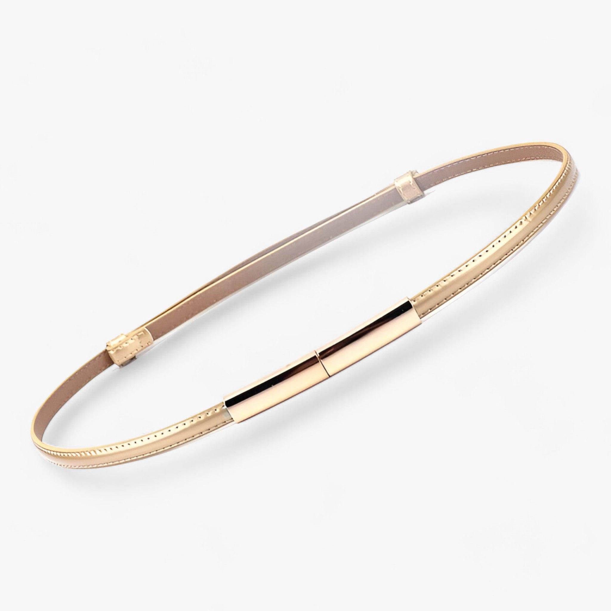 Dimitri | Cintura in Pelle Regolabile - Oro 95cm - belts waist belt for women women belt genuin leather women belt round - Concept Palermo