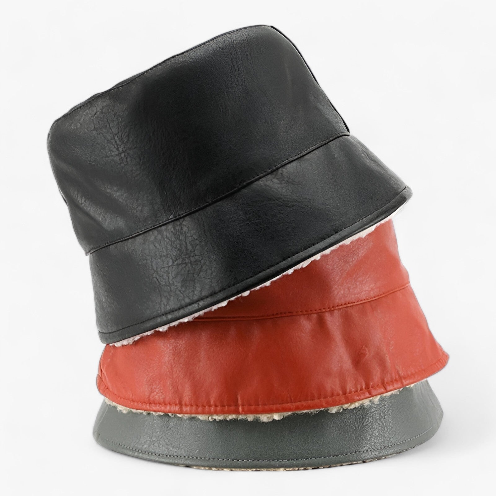 Serena | Cappello a secchiello reversibile elegante - Versatile e chic - - 56-58CM ADULT Autumn Black Bucket Hat bucket hat men bucket hats CASUAL Faux Leather Flat FS FSXPUZ Fujian Gray Hip Hop Mainland China Red Solid Spring Streetwear Summer Sun protection Unisex winter - Concept Palermo