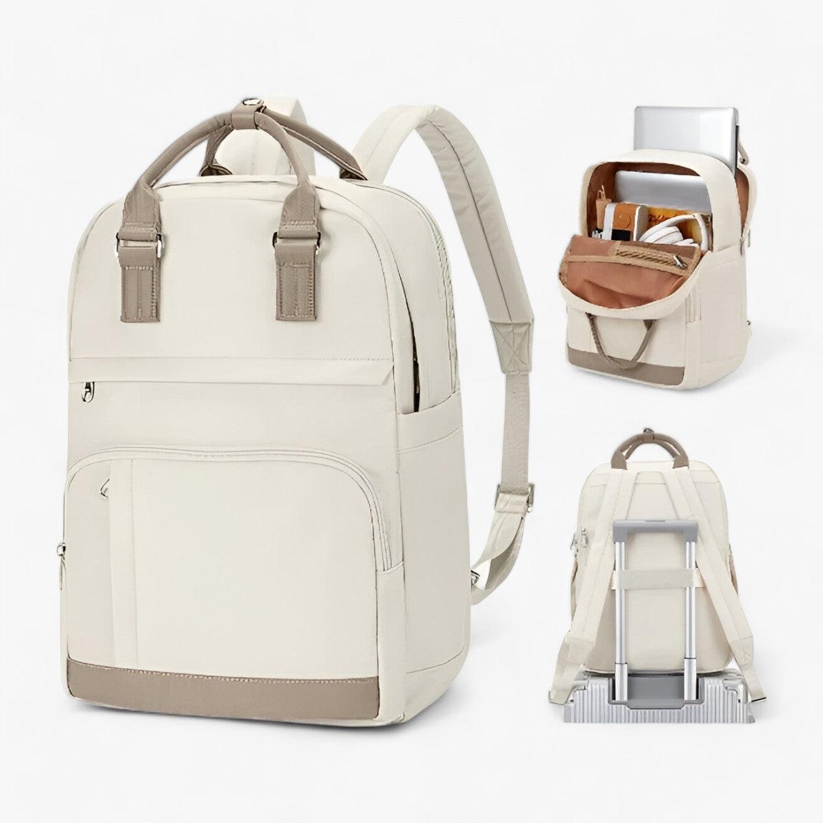 ADELE | Zaino impermeabile - Elegante versatilità urbana - - Arcuate Shoulder Strap Backpacks China (mainland) Guangdong Likros Mainland China nylon Preppy Style Silt Pocket soft handle Softback Solid WOMEN zipper - Concept Palermo