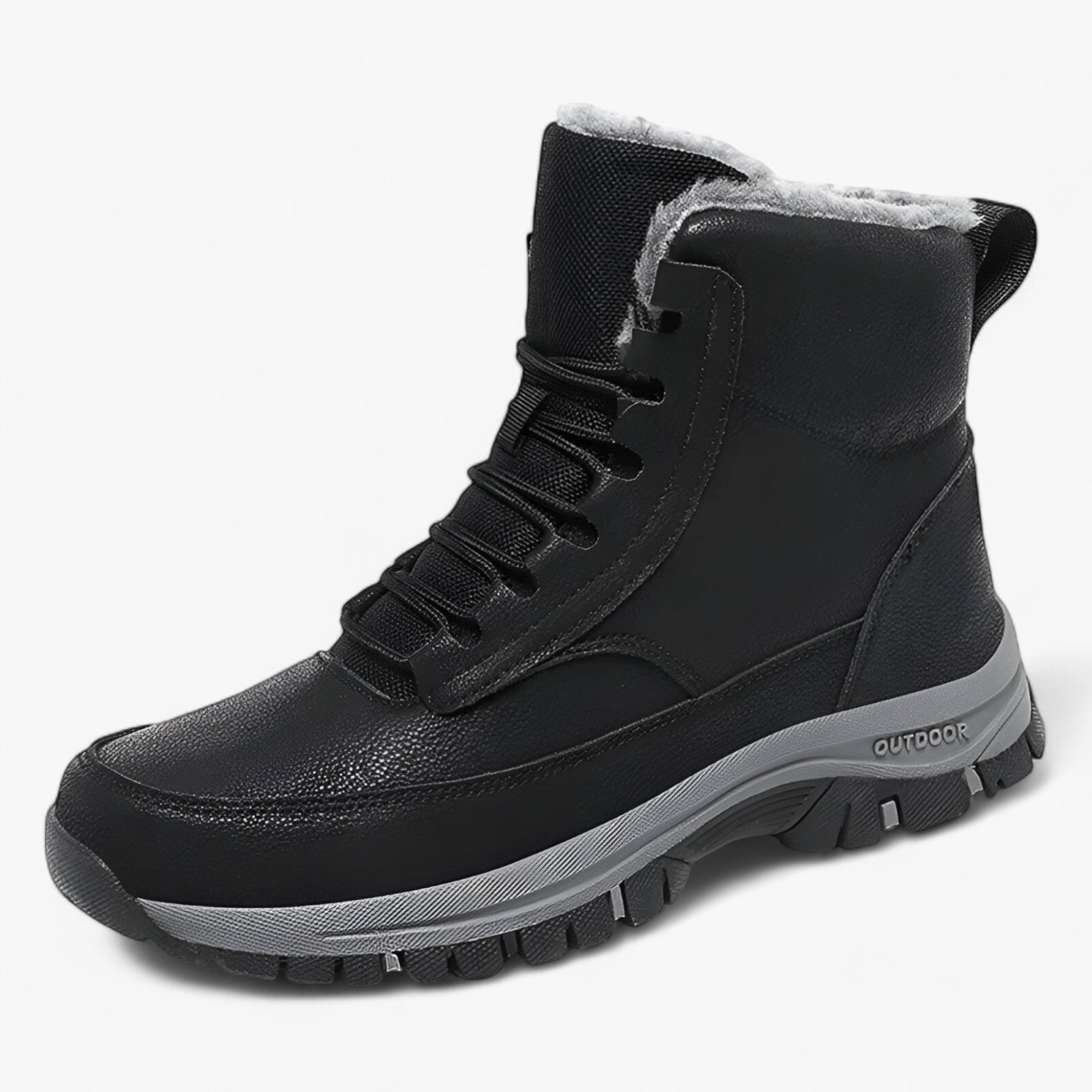 Jacob | Stivali da neve in pelle impermeabile - Ultra caldi e pratici per uomo - Nero - shoes shoes for women Shoes men Shoes women - Concept Palermo