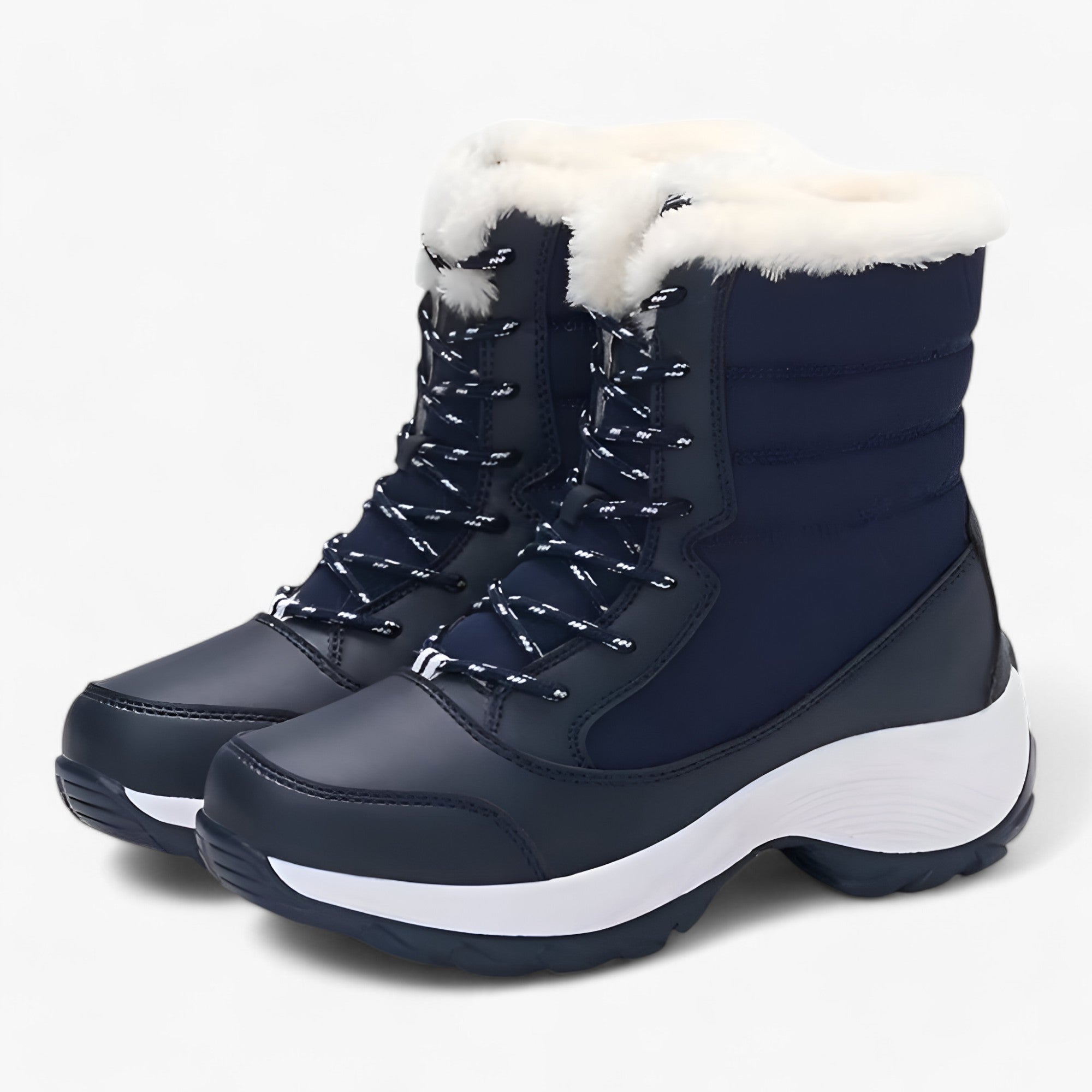 Sofia | Stivali ortopedici in pelliccia sintetica - Stivali invernali impermeabili e riscaldanti - blu scuro - shoes shoes for women Shoes women - Concept Palermo