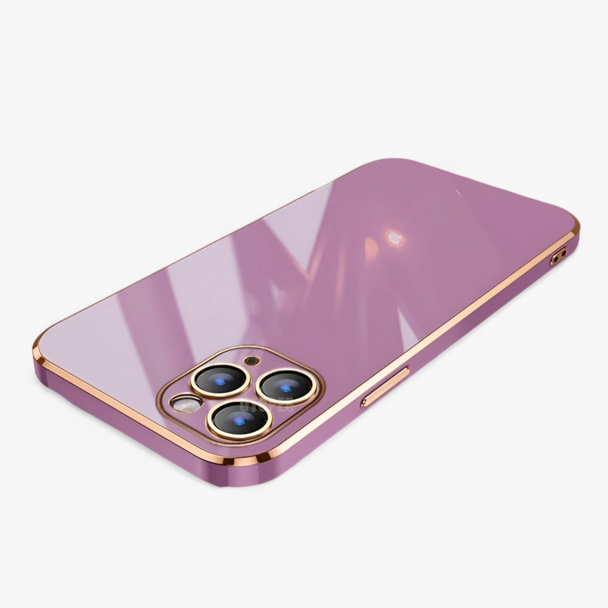 Anais | Custodia per telefono con filo dorato: elegante e protettiva per iPhone Serie - Fiori di ciliegio Viola - Cell Phone Pocket Fashion Phone Case iPhone 11 iPhone 12 12 iPhone 13 iPhone 14 iPhone case Luxe iPhone Case - Concept Palermo