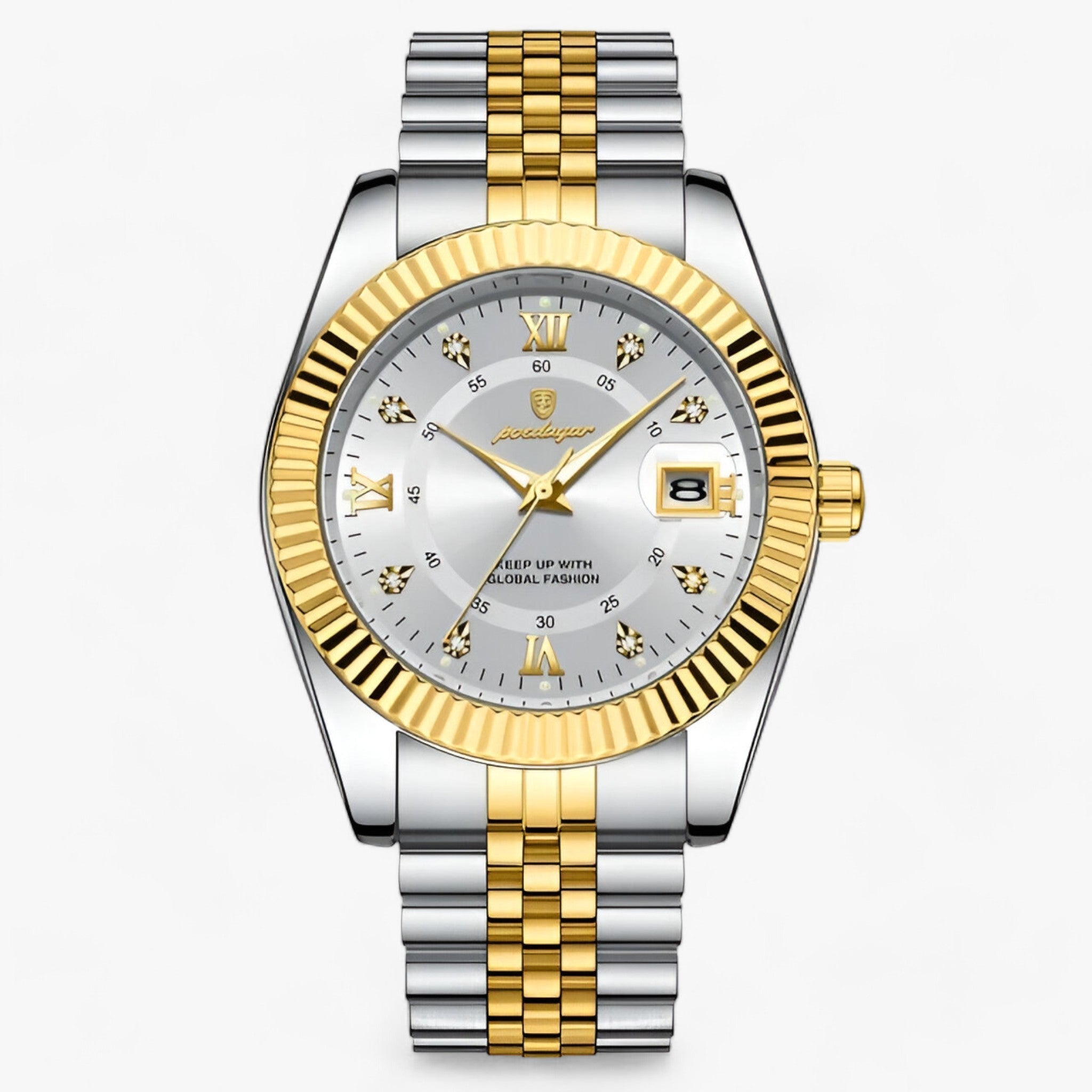 Everest | Elegante orologio da uomo al quarzo in acciaio inossidabile - Oro Bianco - quartz wristwatches Smart Watches Smartwatch watch watches WATCHES FOR MEN Wristwatch - Concept Palermo