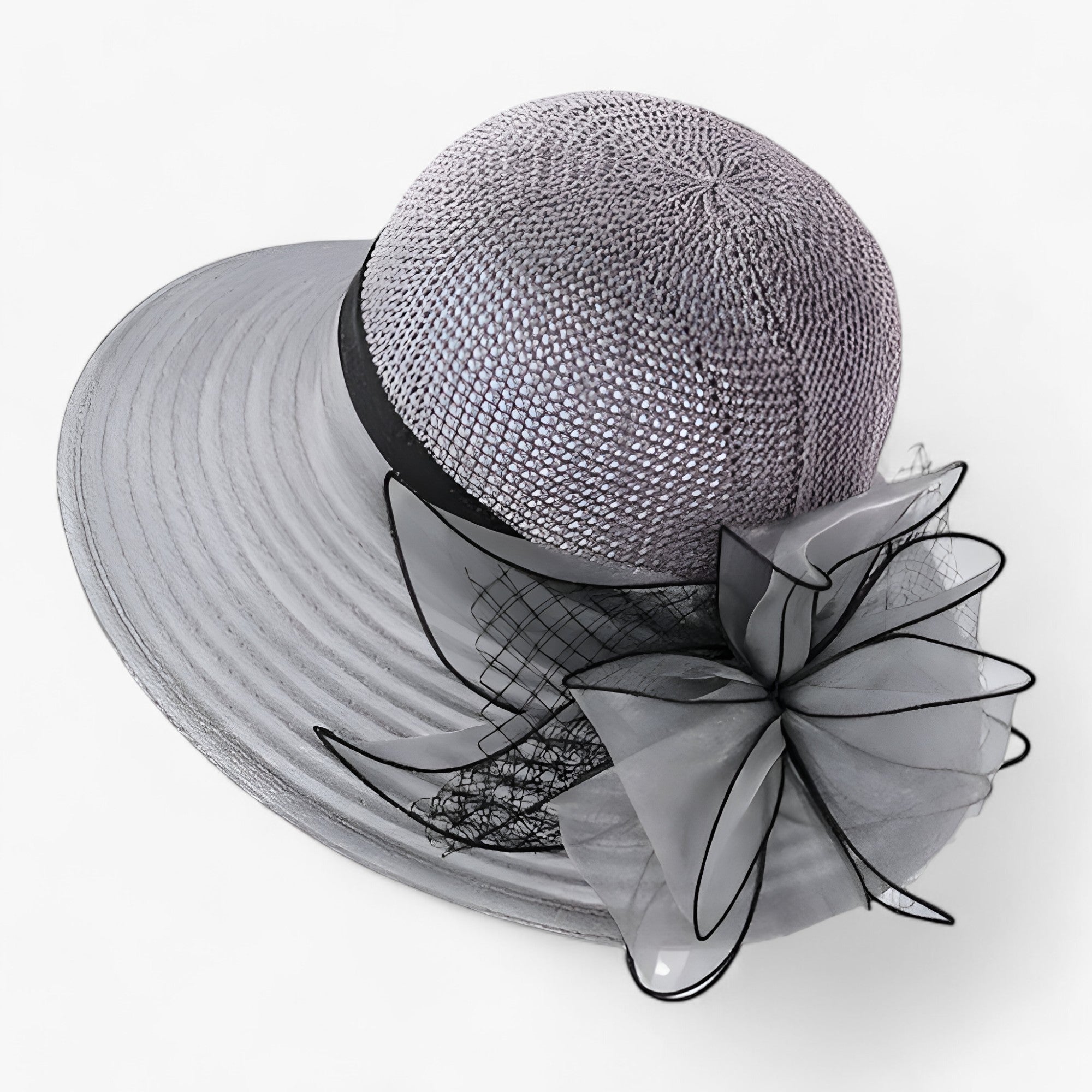 LUNA | Elegante cappello da donna - Tesa larga per la protezione solare - Grigio - Beach Casual Hat Polyester Sun Hats WOMEN womens fashion womens hat - Concept Palermo