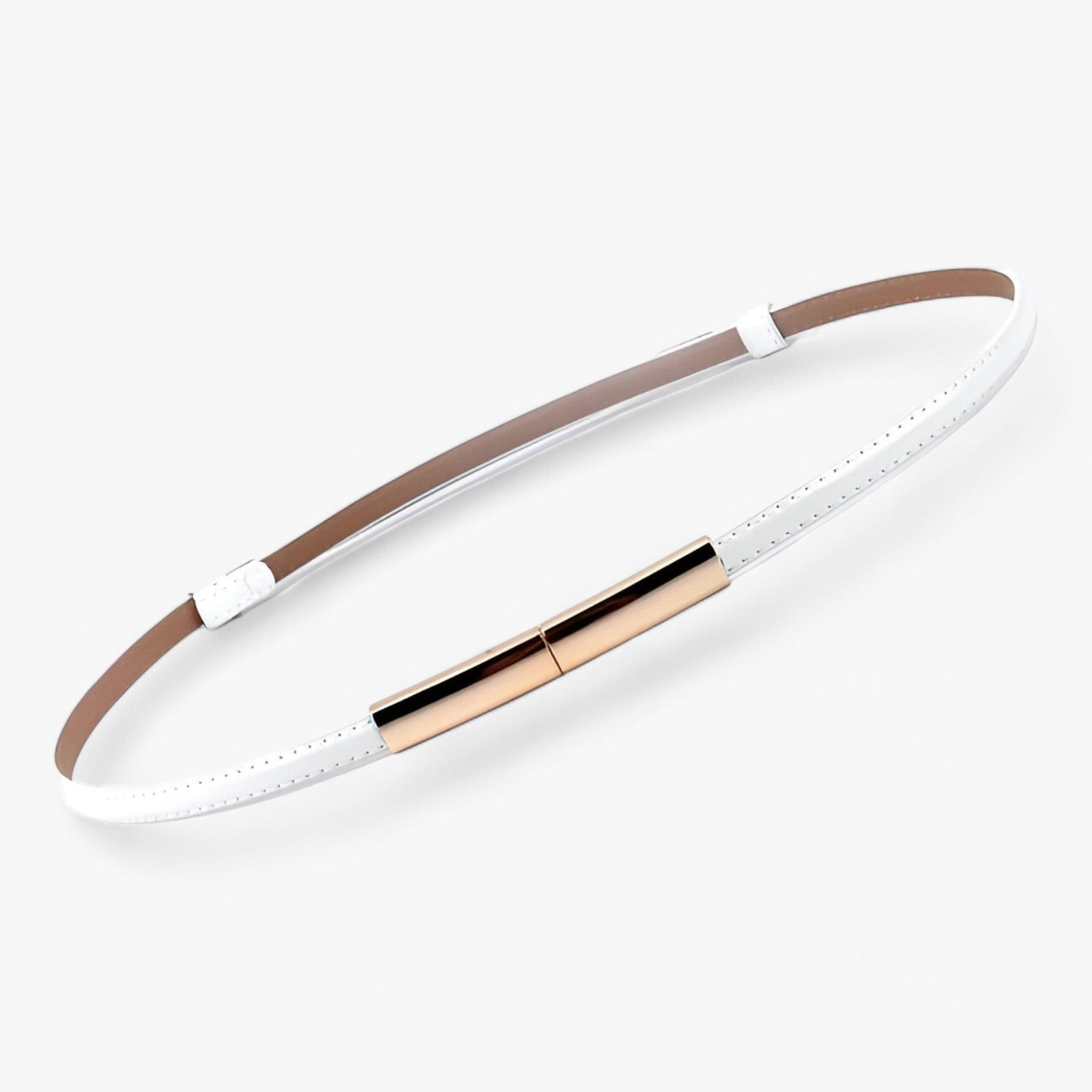 Dimitri | Cintura in Pelle Regolabile - Bianco 95cm - belts waist belt for women women belt genuin leather women belt round - Concept Palermo