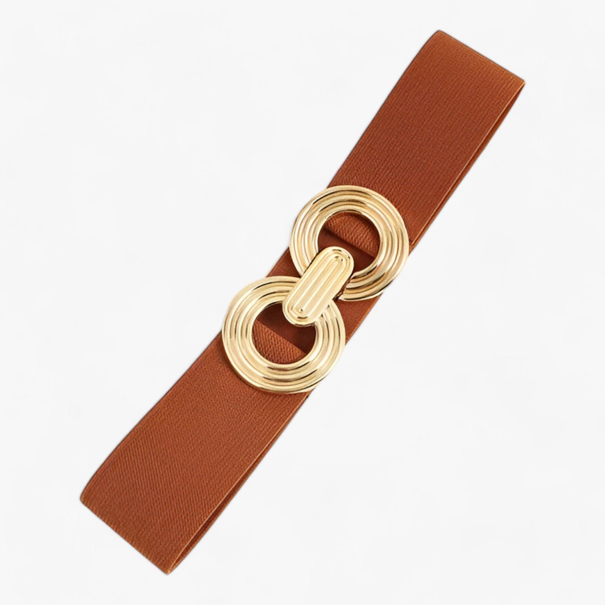 Chic | Elastico in vita - Perfetto per le feste e l'uso quotidiano - Marrone chiaro - ADULT Belts China (mainland) fashion Geometric Polyester WOMEN women belts - Concept Palermo