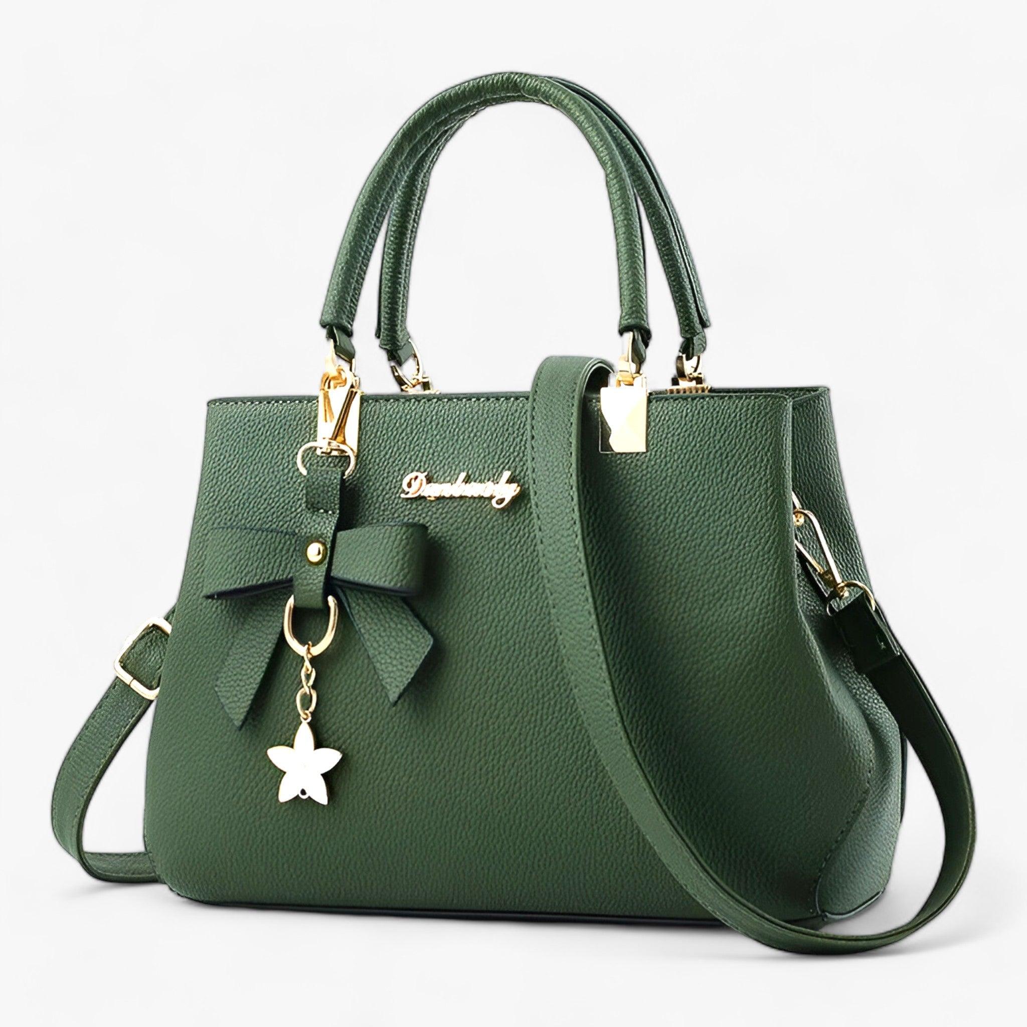 FLORINA | Borsa a tracolla - Perfetta per le donne in carriera e per l'uso quotidiano - Verde militare 28cmx11cmx19cm - woman women women bag women bags Womens - Concept Palermo