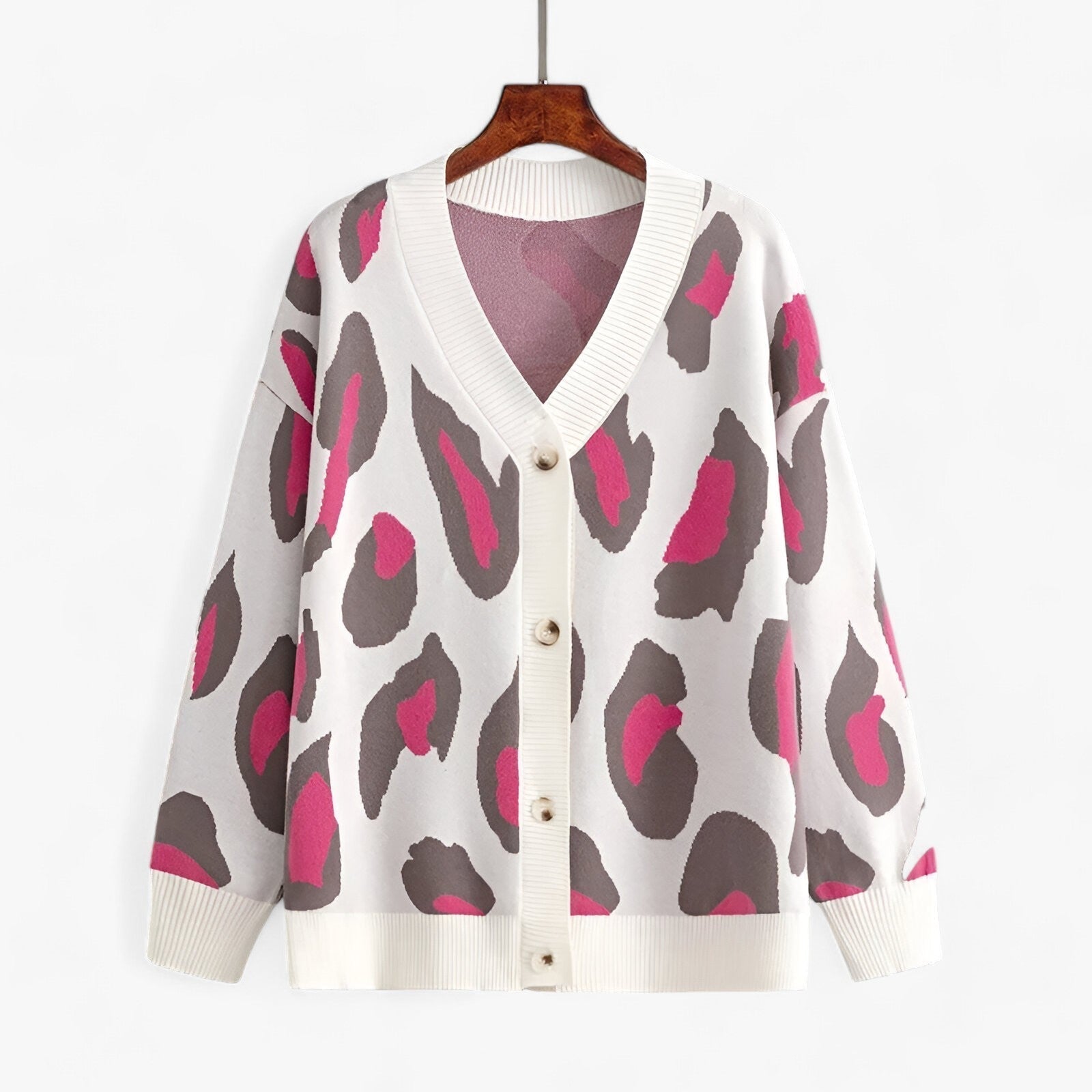 Cardigan Sophia - Versatilità elegante per il tuo guardaroba invernale perfetto - Rosa chiaro Una dimensione - cardigan Sweater WOMEN - Concept Palermo