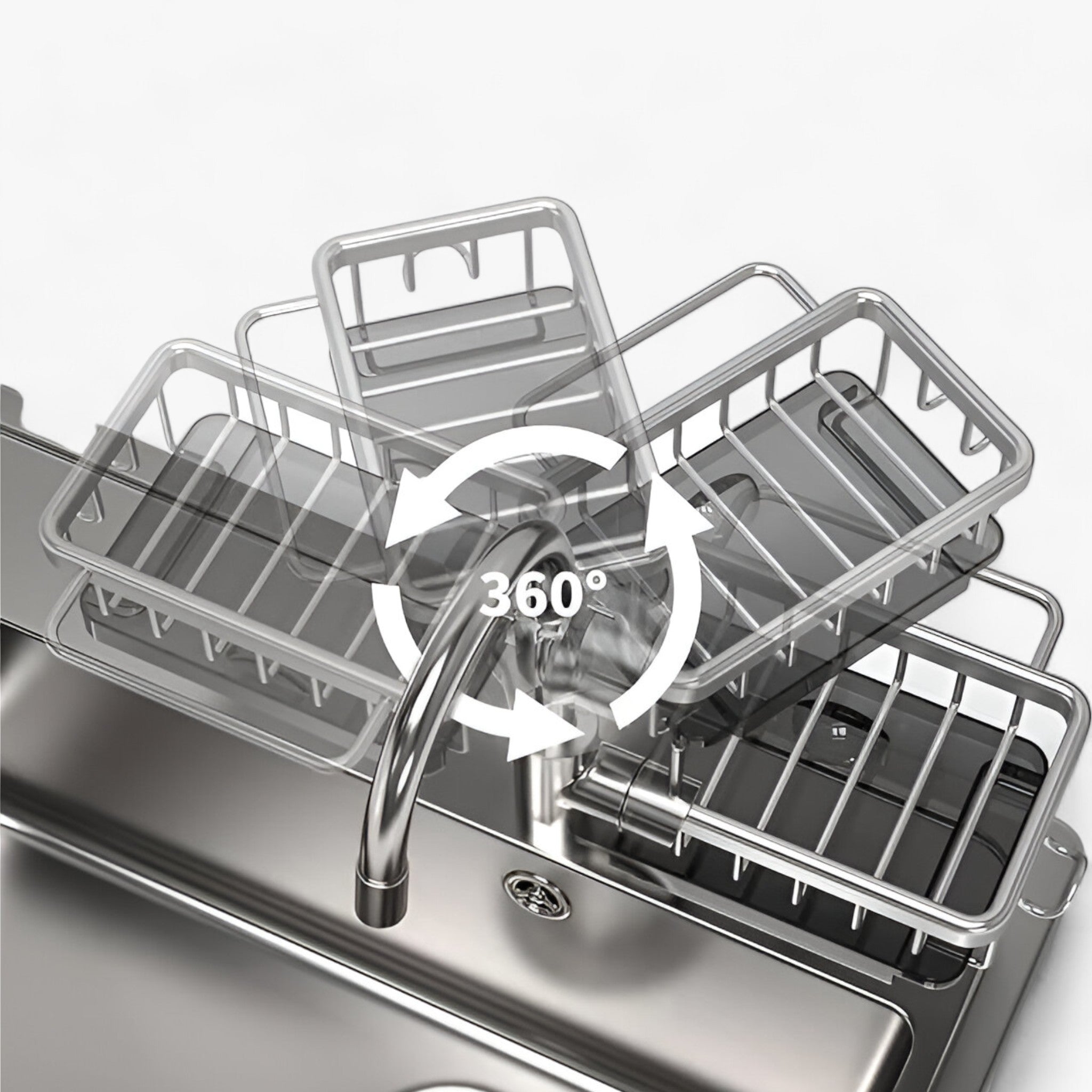 CLEANMATE - Scarichi per lavello in acciaio inox - Mantenete la cucina organizzata - Argento - Kitchen kitchen organizer - Concept Palermo