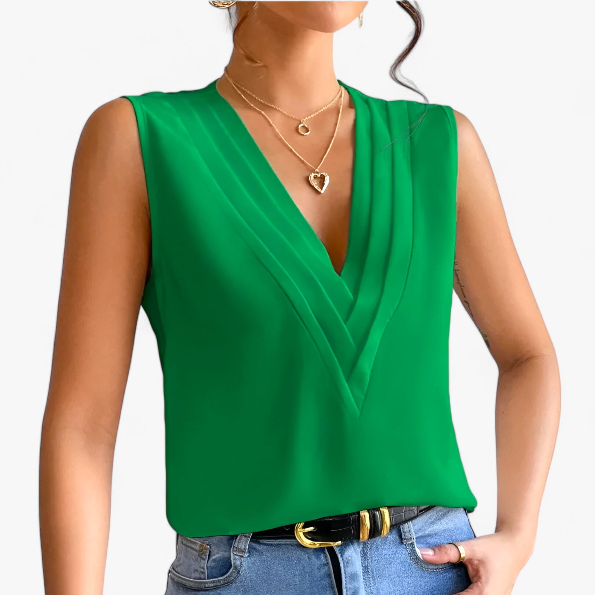 Lieselotte | Camicetta senza maniche - Per uno stile comodo e casual - verde - Top woman Tops women - Concept Palermo