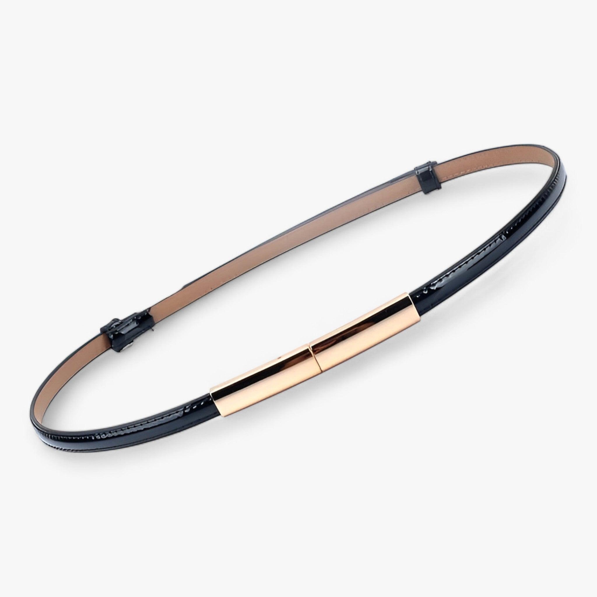 Dimitri | Cintura in Pelle Regolabile - Nero 95cm - belts waist belt for women women belt genuin leather women belt round - Concept Palermo