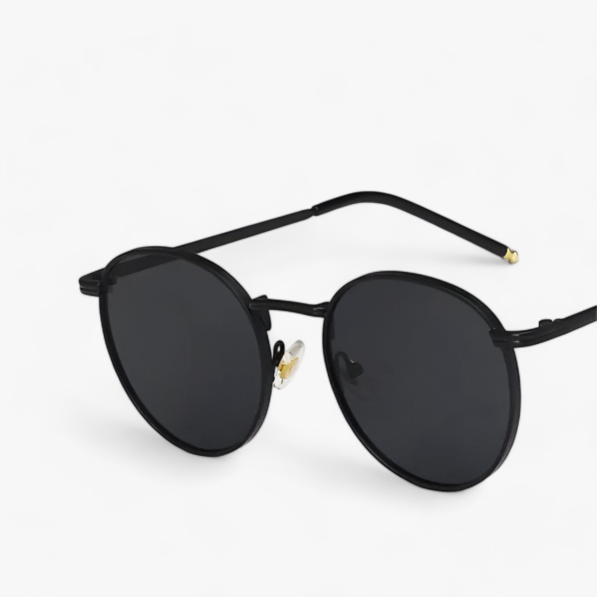 Occhiali da sole di design - Lenti rotonde versatili per l'uso quotidiano - Nero Grigio - 1.85inch 1.97inch ADULT ALLOY China (mainland) EYEWEAR gootrades Mainland China NONE Polycarbonate punk Round Sun Glasses Sunglasses UV400 WOMEN - Concept Palermo