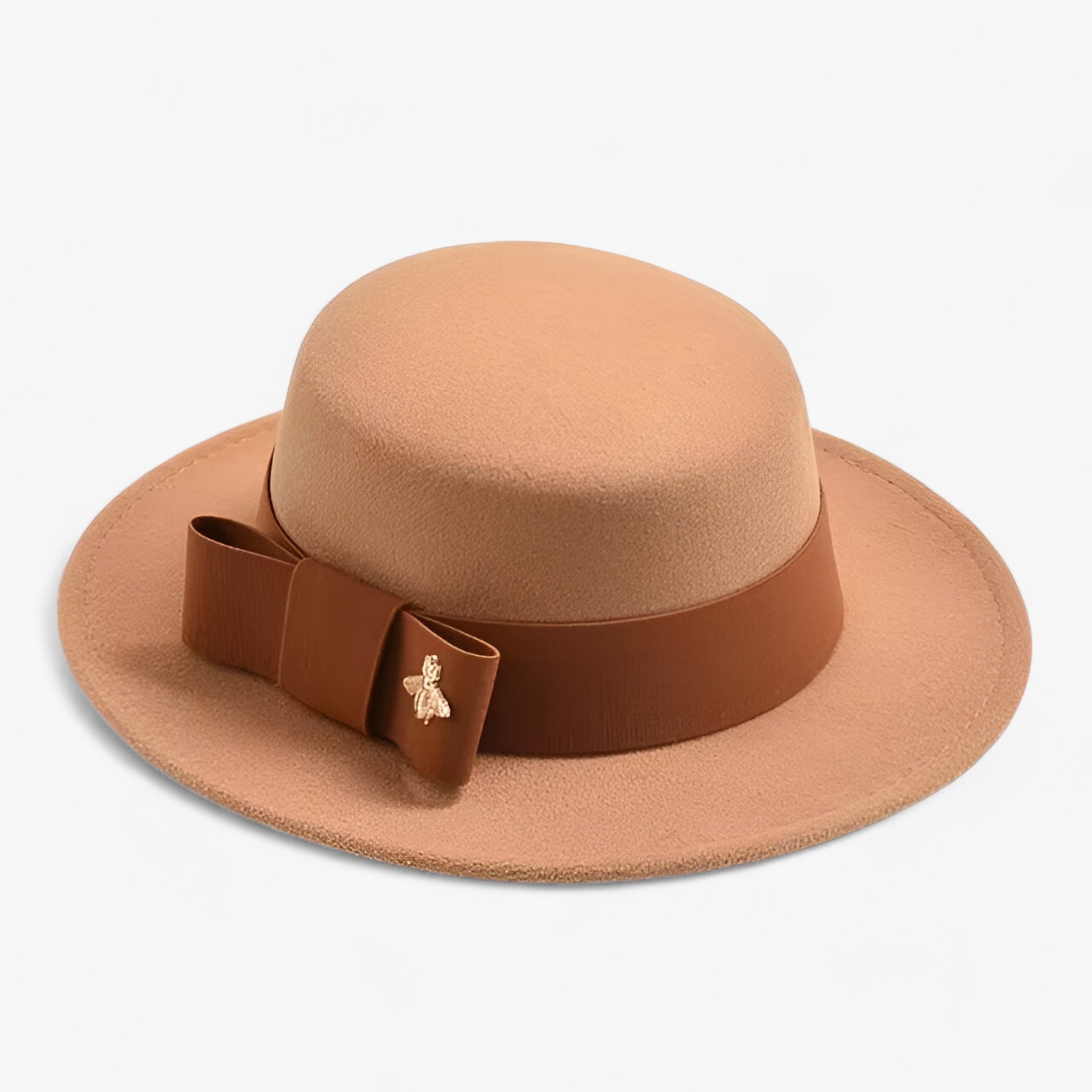 Ambra | Cappello Fedora da donna: elegante e alla moda per le occasioni formali - Cammello - beach hat bucket hats floppy hat Hat Hat for girls straw hat summer hat sun hat Sun Hats wide brim hat women hat - Concept Palermo