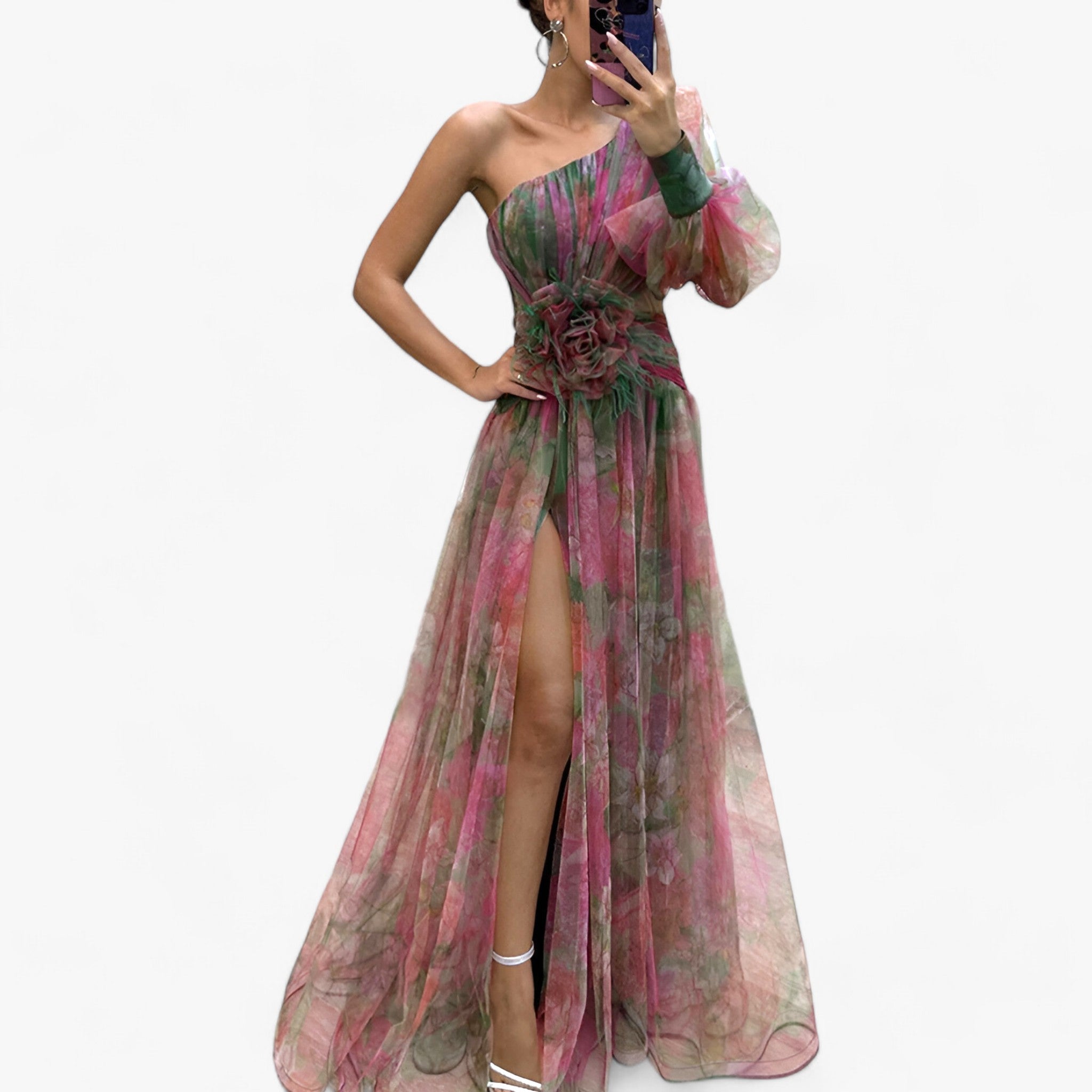Eline | Abito a maniche lunghe - Eleganza di stile per ogni occasione - Rosso - - Concept Palermo