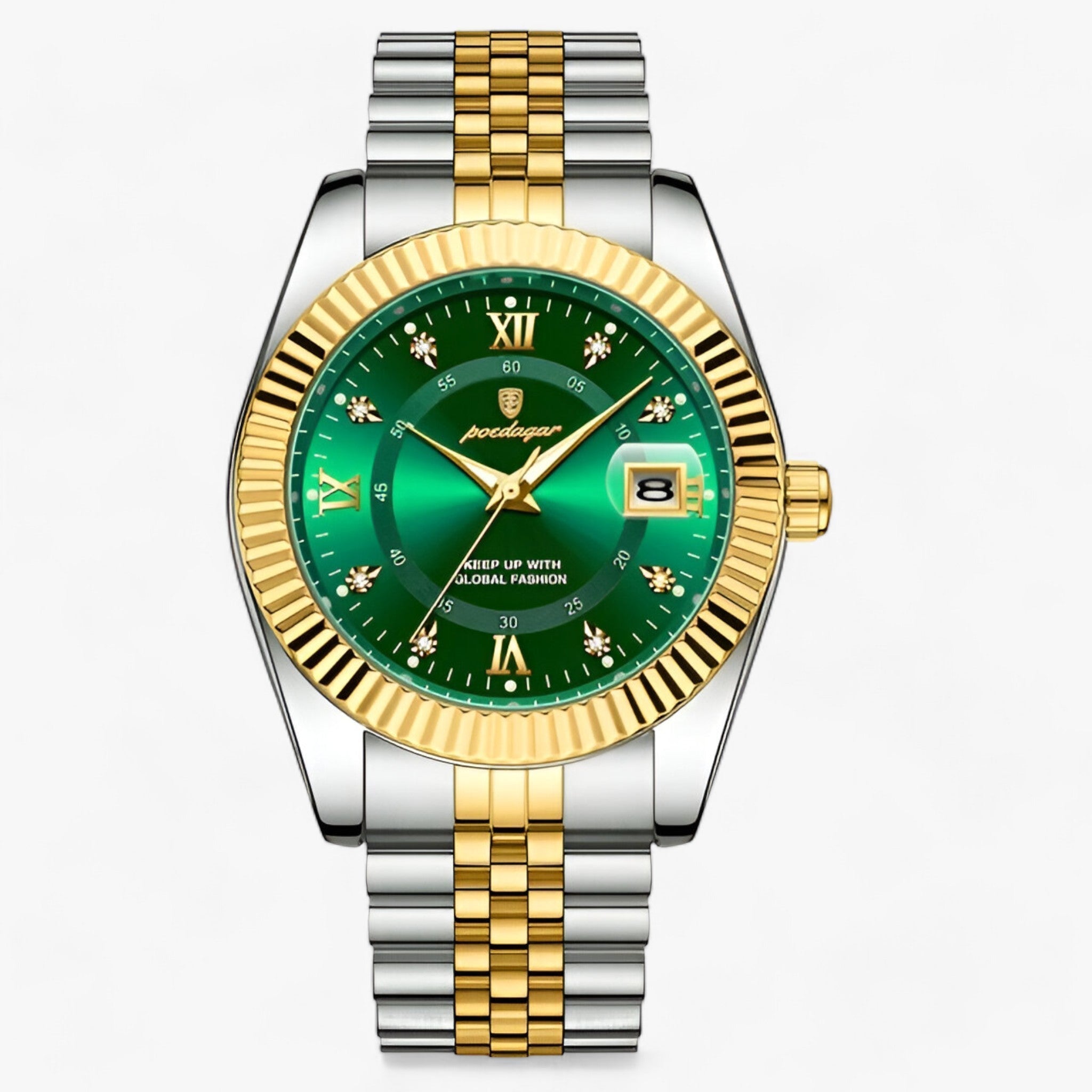 Everest | Elegante orologio da uomo al quarzo in acciaio inossidabile - Oro Verde - quartz wristwatches Smart Watches Smartwatch watch watches WATCHES FOR MEN Wristwatch - Concept Palermo