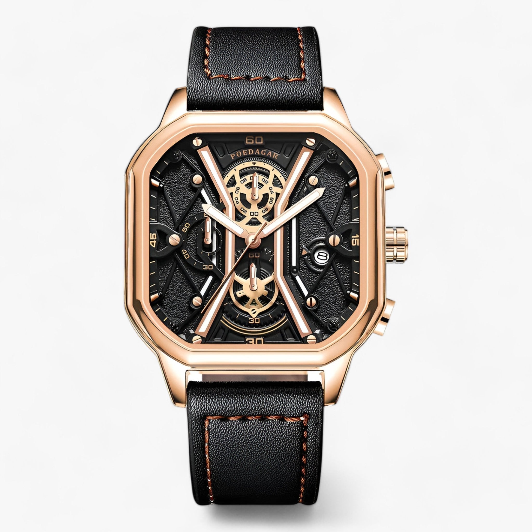 STJERNE | Orologio Cronografo Senza Tempo – Perfetta Combinazione di Eleganza e Precisione - Oro Rosa L - men - Concept Palermo