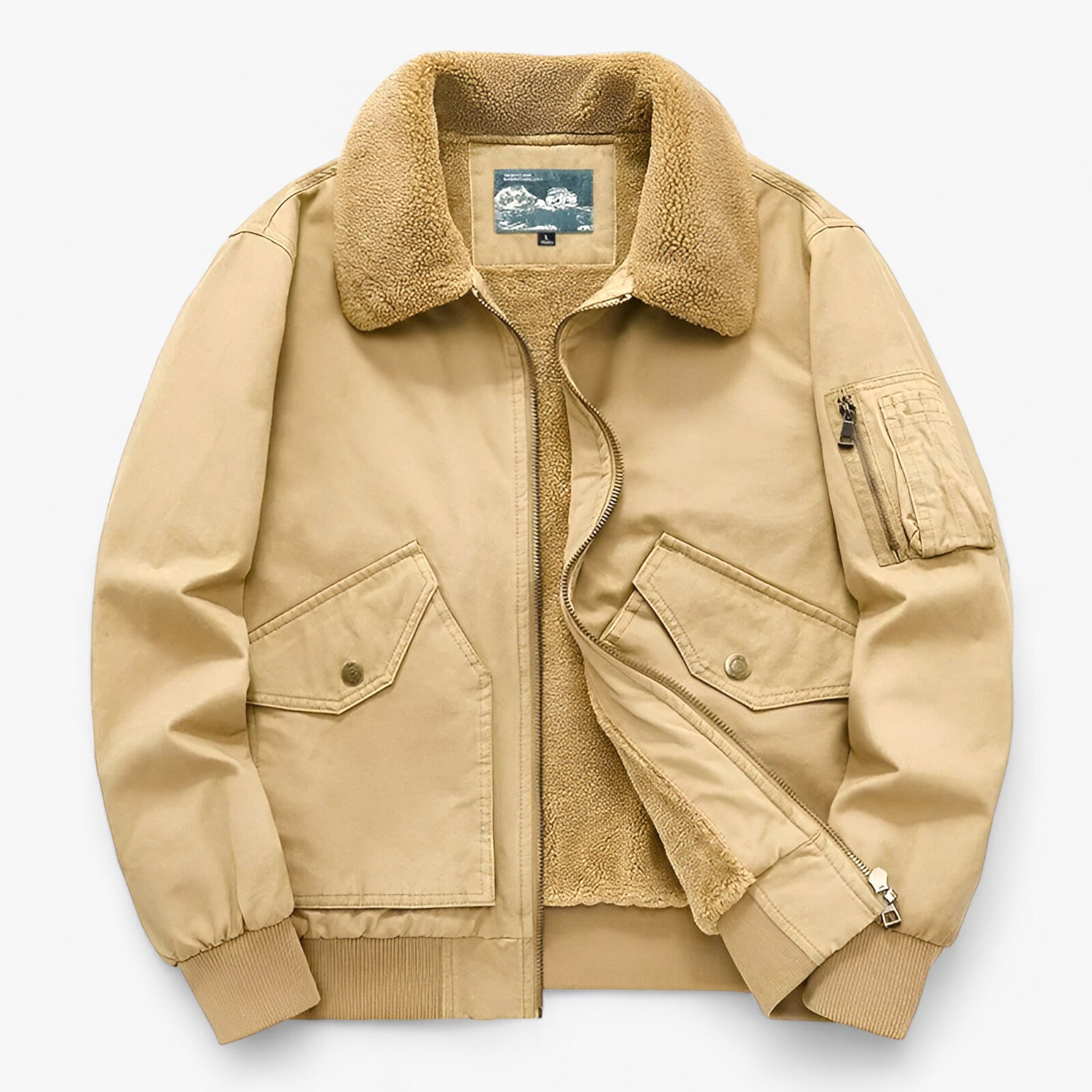 Alejandro | Giacca a Vento in Cotone - Massimo Comfort e Protezione - Khaki - Men - Concept Palermo