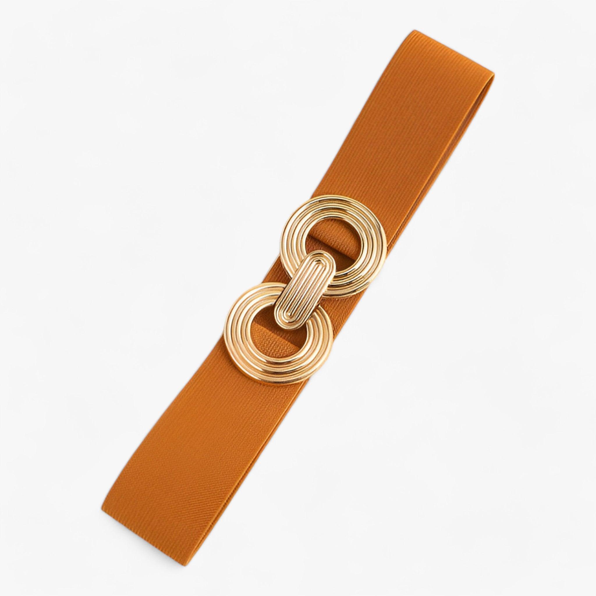 Chic | Elastico in vita - Perfetto per le feste e l'uso quotidiano - Cammello - ADULT Belts China (mainland) fashion Geometric Polyester WOMEN women belts - Concept Palermo