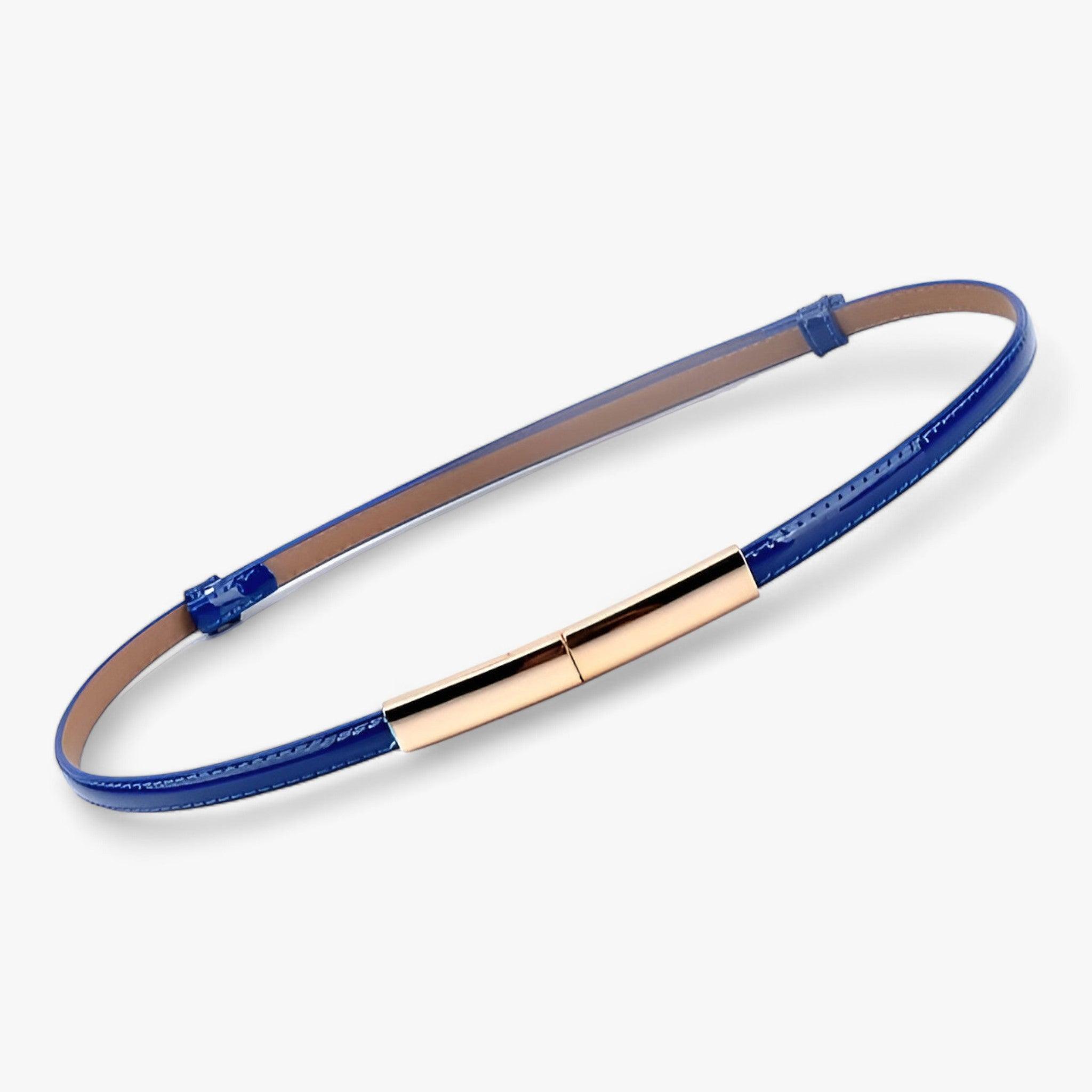 Dimitri | Cintura in Pelle Regolabile - Blu 95cm - belts waist belt for women women belt genuin leather women belt round - Concept Palermo