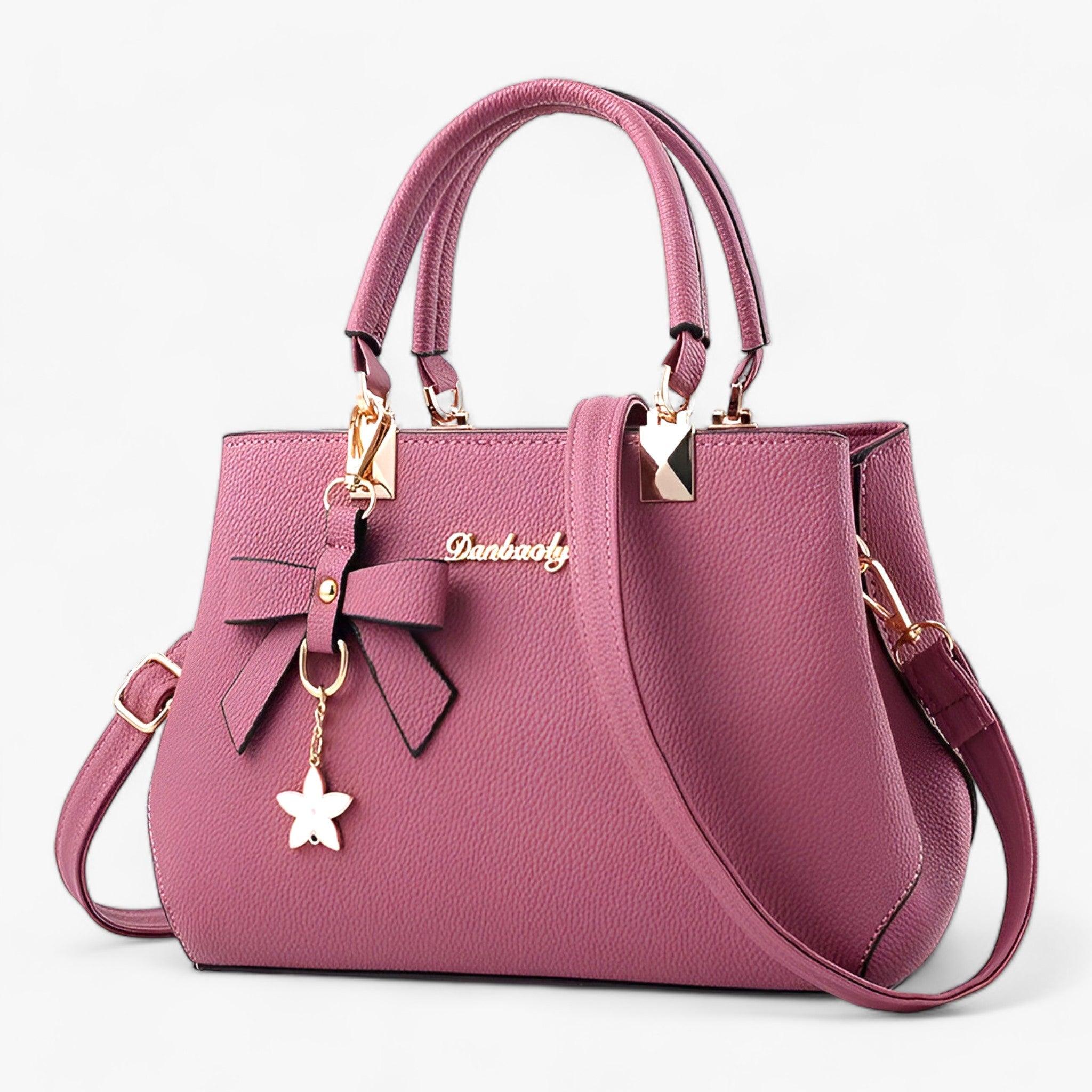 FLORINA | Borsa a tracolla - Perfetta per le donne in carriera e per l'uso quotidiano - Rosa scuro 28cmx11cmx19cm - woman women women bag women bags Womens - Concept Palermo