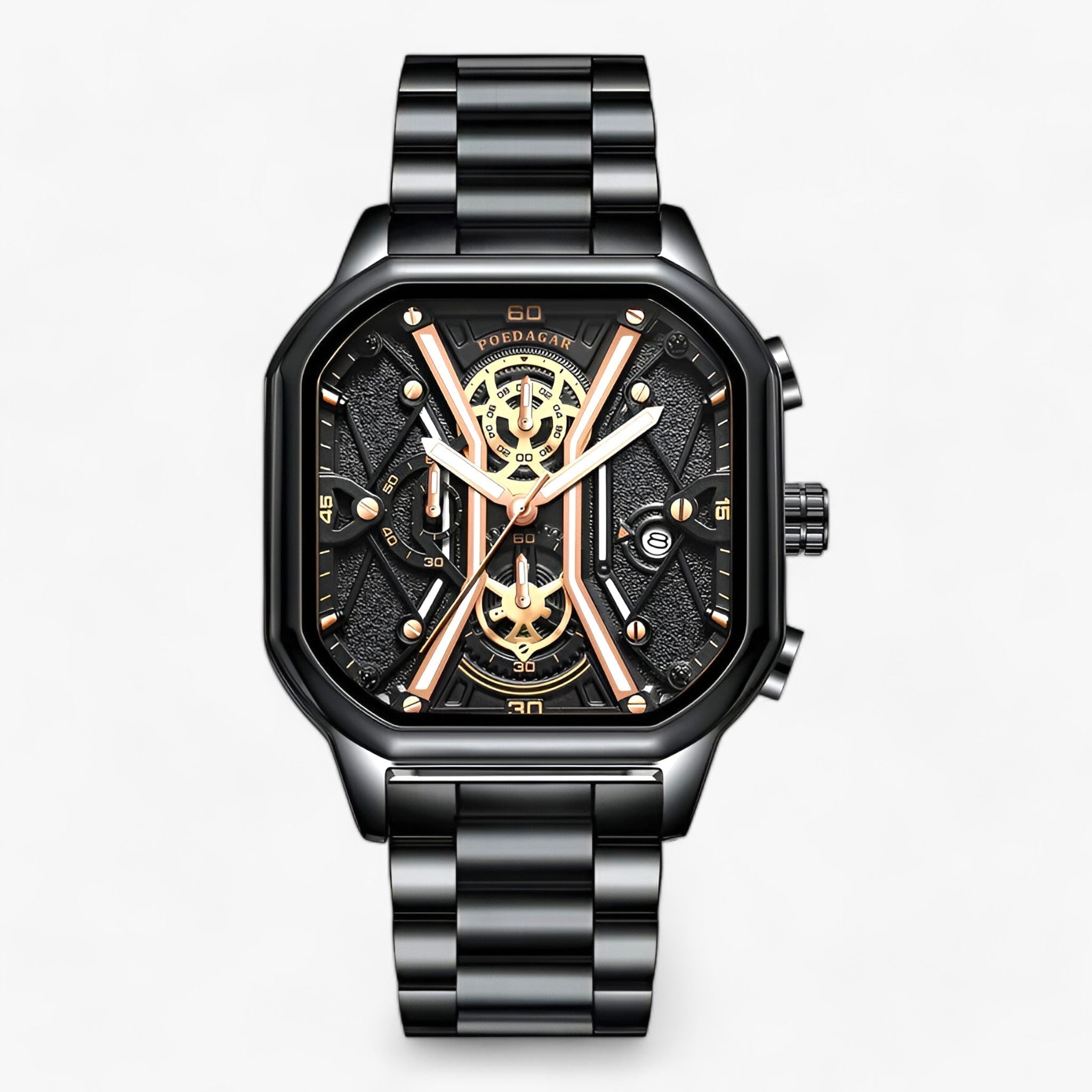 STJERNE | Orologio Cronografo Senza Tempo – Perfetta Combinazione di Eleganza e Precisione - Oro Nero S - men - Concept Palermo