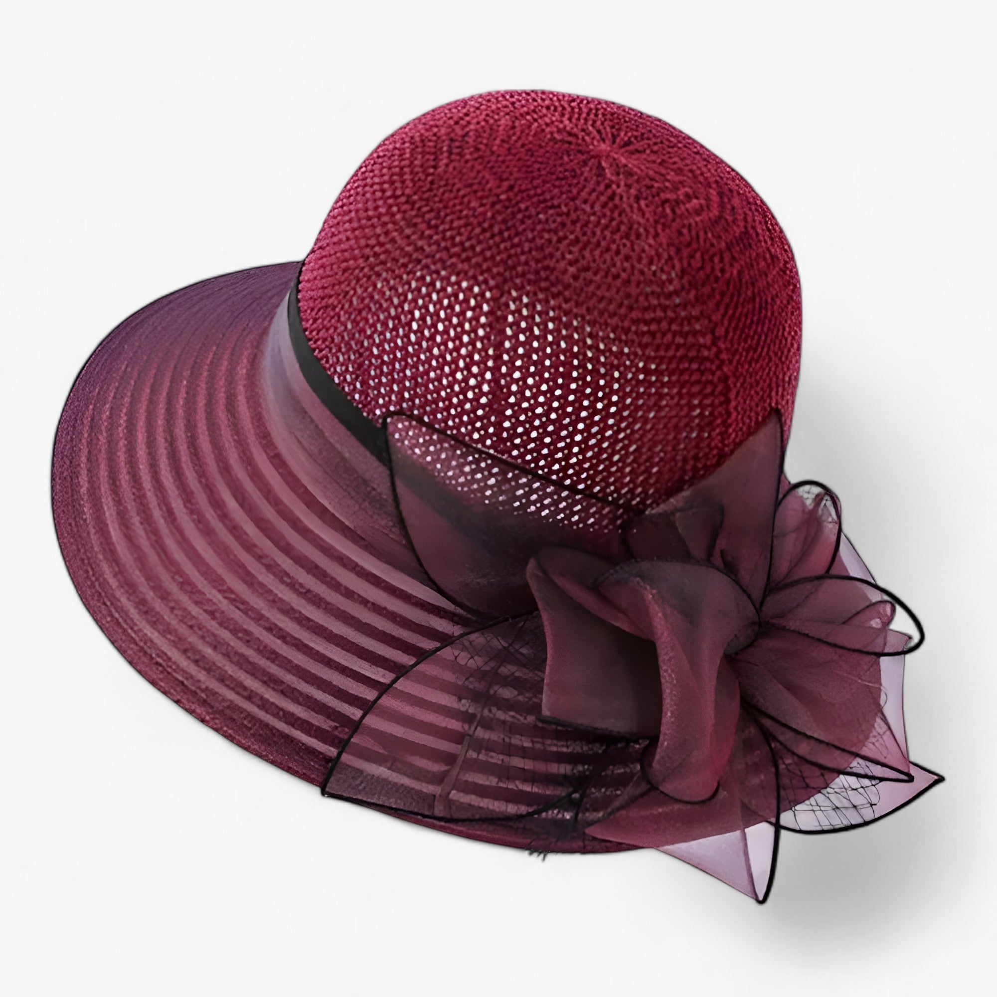 LUNA | Elegante cappello da donna - Tesa larga per la protezione solare - Vino rosso - Beach Casual Hat Polyester Sun Hats WOMEN womens fashion womens hat - Concept Palermo