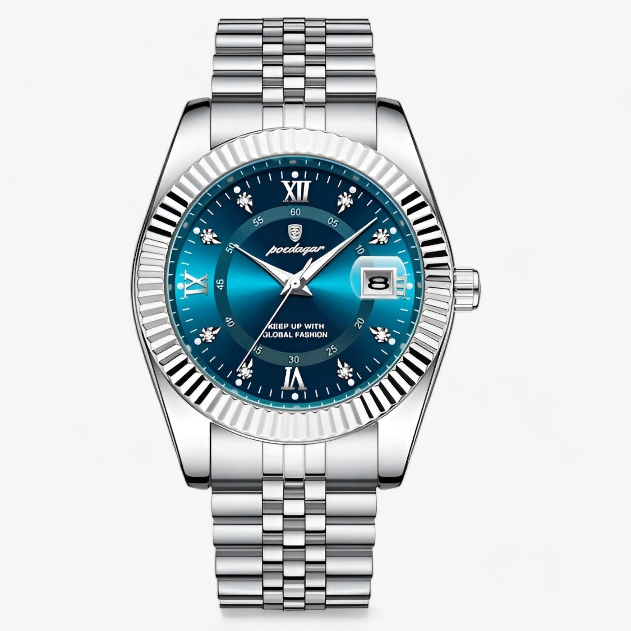 Everest | Elegante orologio da uomo al quarzo in acciaio inossidabile - Blu argento - quartz wristwatches Smart Watches Smartwatch watch watches WATCHES FOR MEN Wristwatch - Concept Palermo