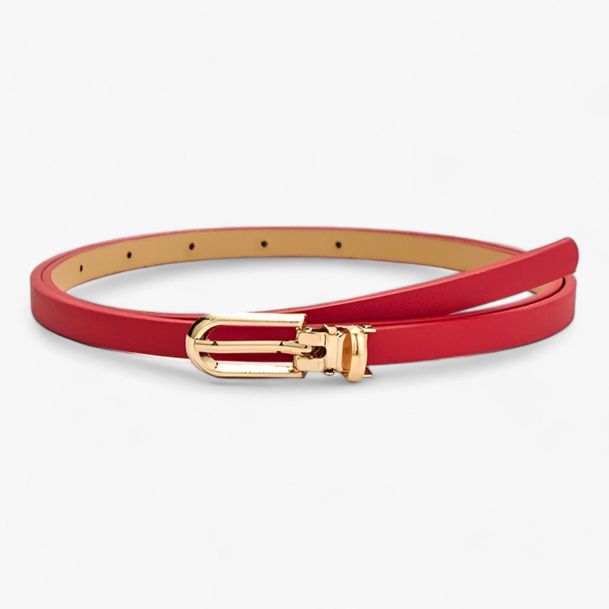 VIVACE | Cintura sottile: accessorio alla moda versatile - Rosso 105CM - 1 ADULT Belts China (mainland) fashion Faux Leather Mainland China ny14 PU Solid WOMEN Zhejiang - Concept Palermo