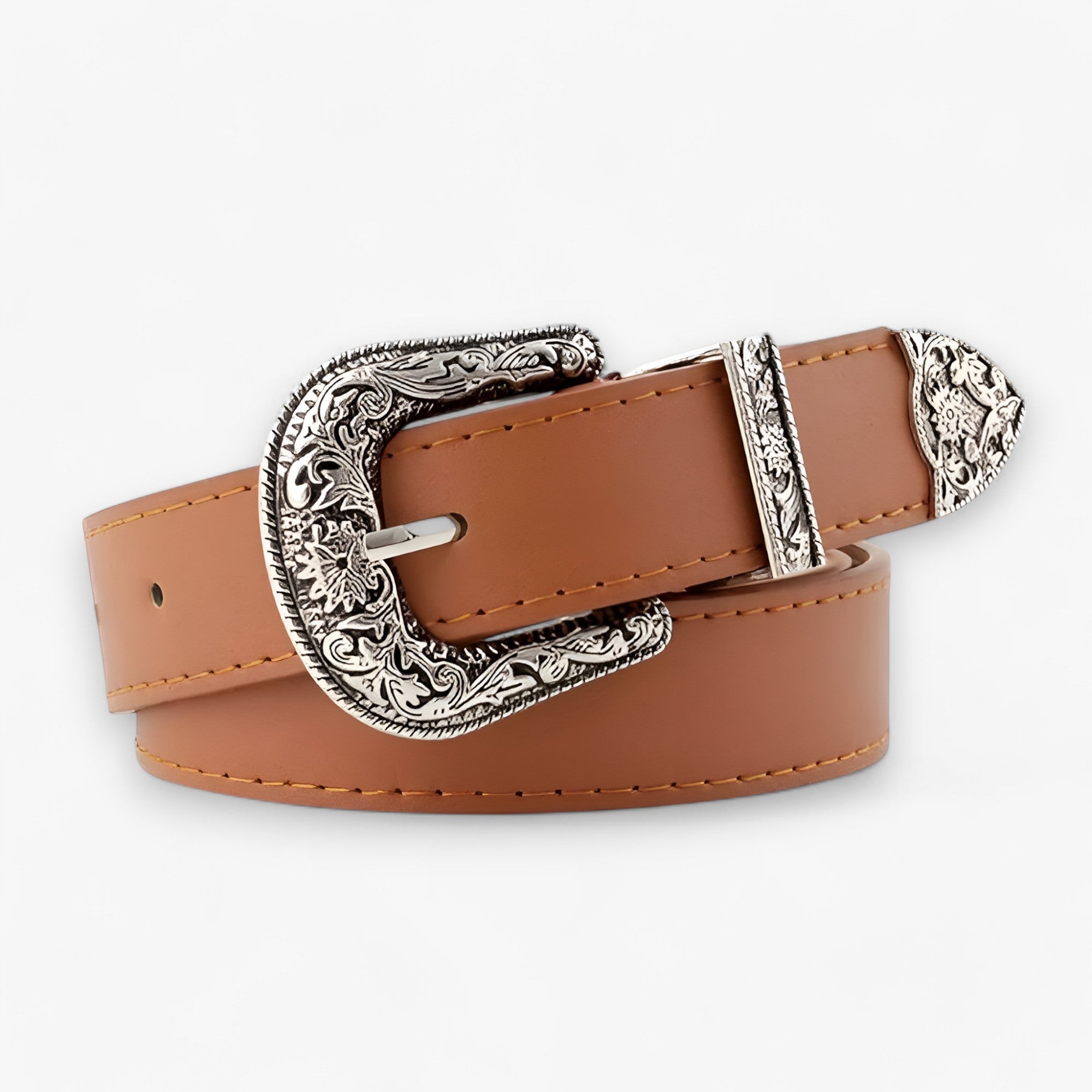 MAVEN | Cintura in pelle a stiletto - Stile vintage e durabilità - Caffè 2.8 cm - BELTS Metal moda WOMEN womens belt womens fashion - Concept Palermo