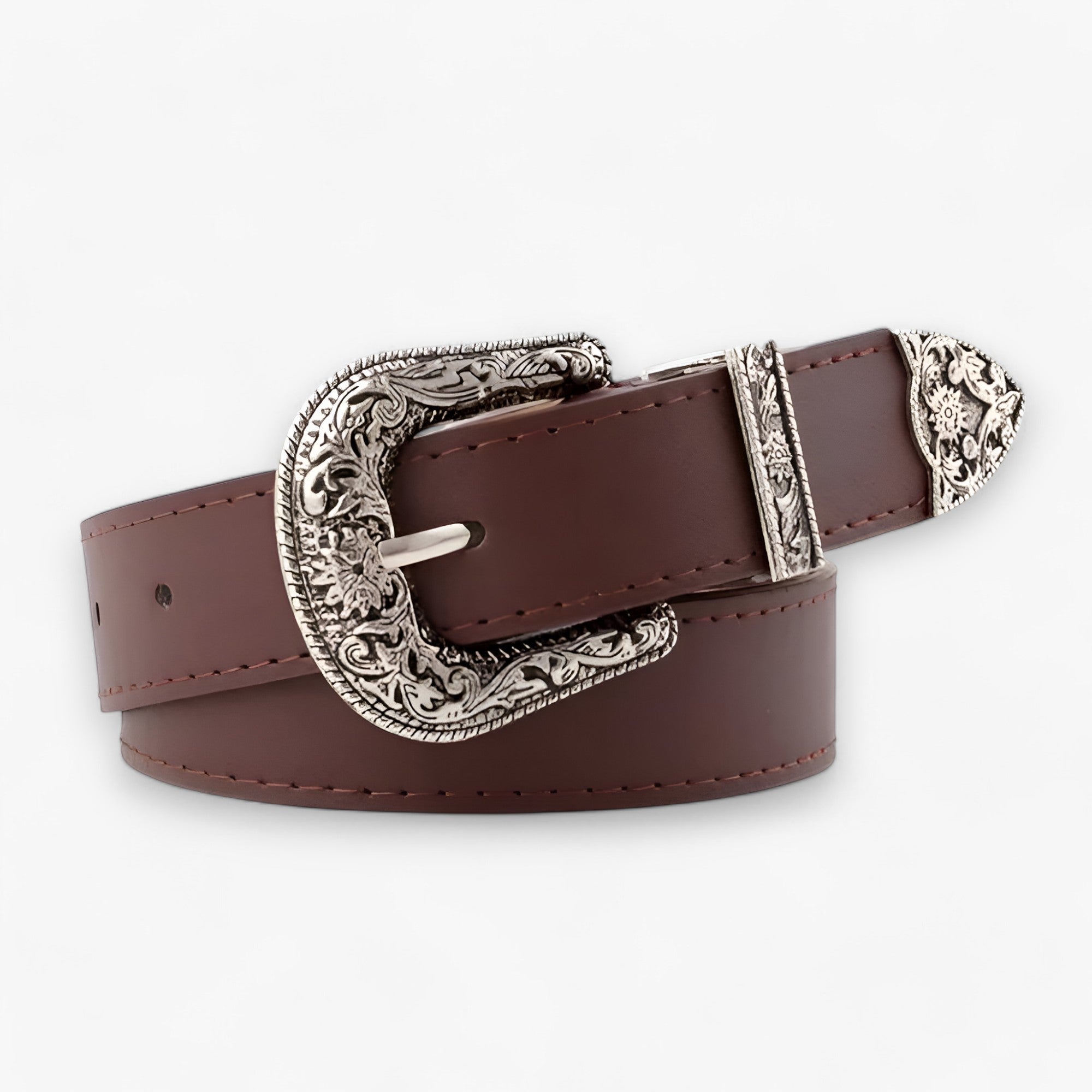 MAVEN | Cintura in pelle a stiletto - Stile vintage e durabilità - Marrone 2.8 cm - BELTS Metal moda WOMEN womens belt womens fashion - Concept Palermo
