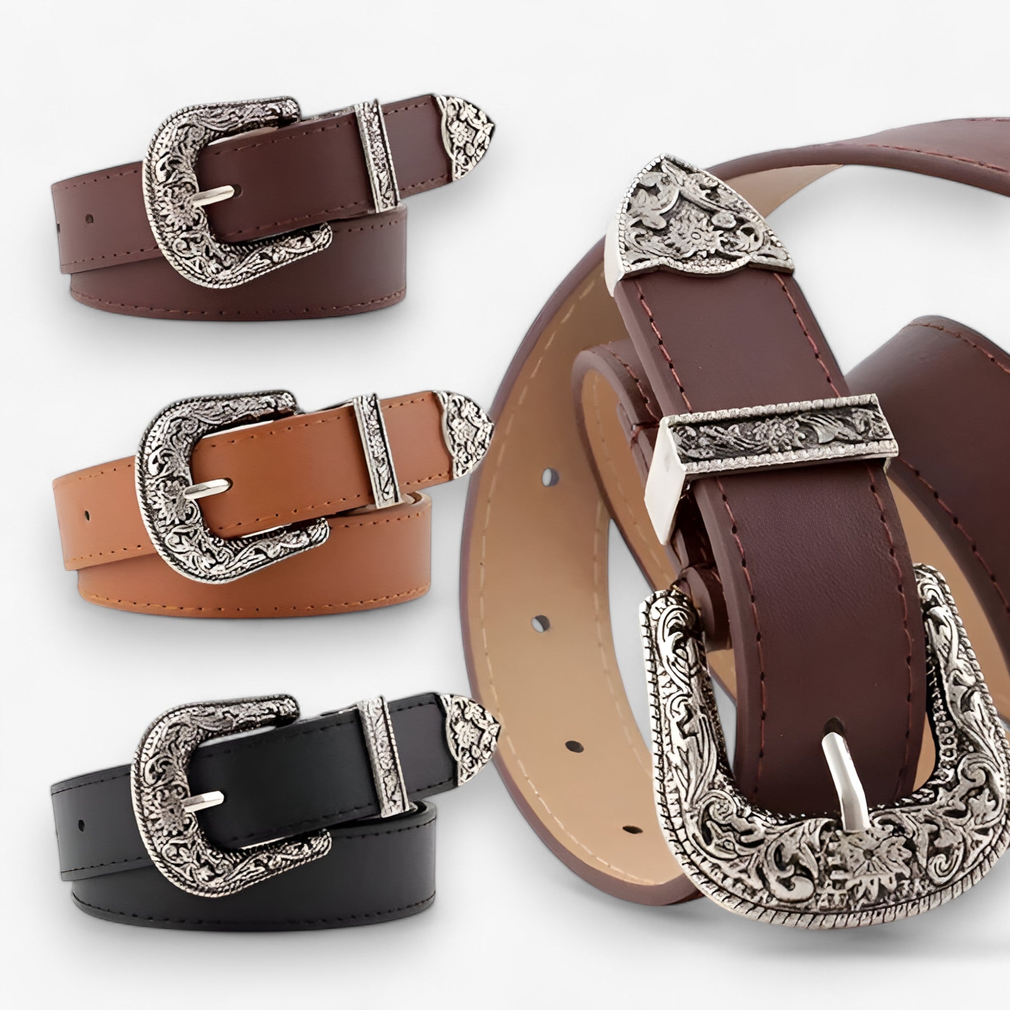 MAVEN | Cintura in pelle a stiletto - Stile vintage e durabilità - - BELTS Metal moda WOMEN womens belt womens fashion - Concept Palermo