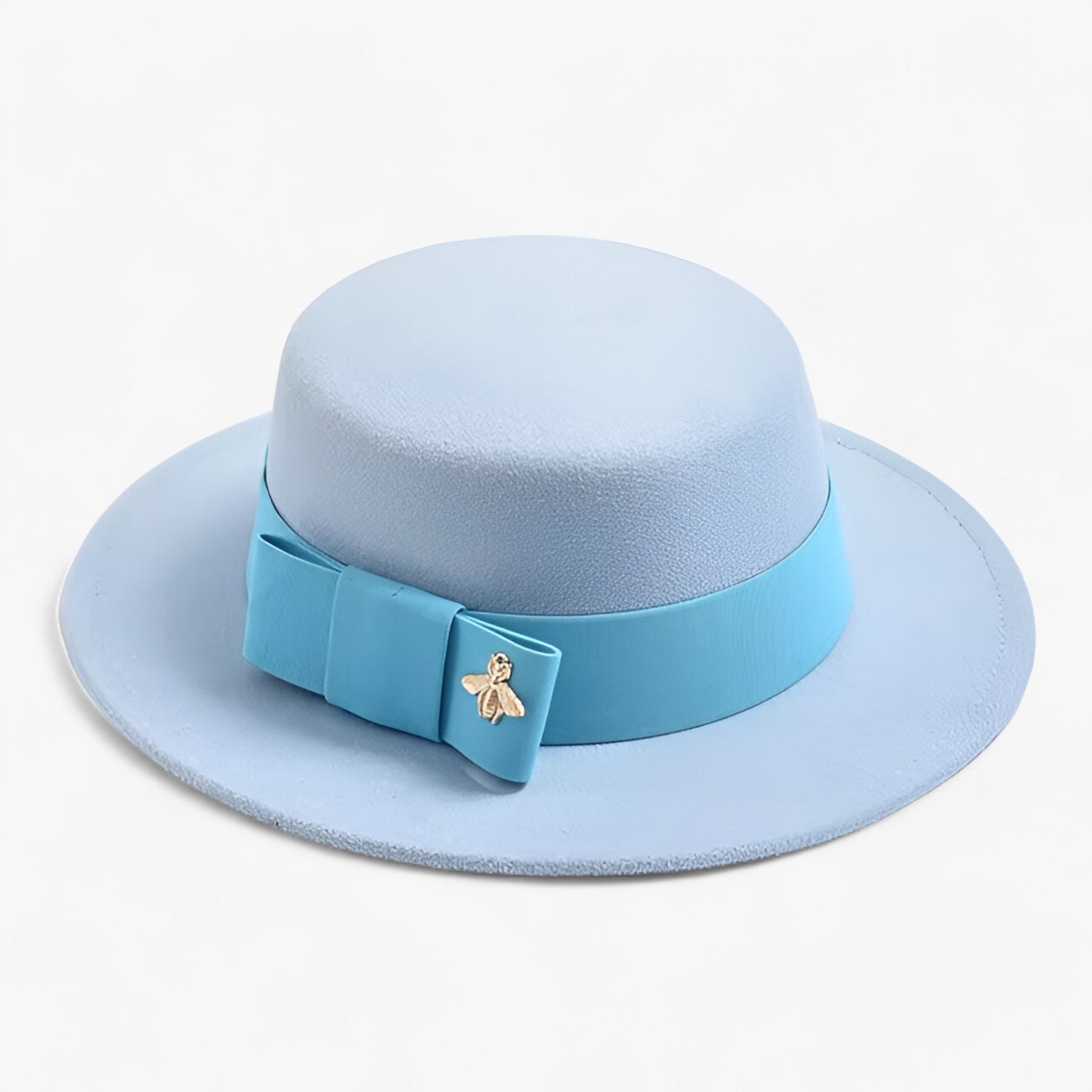 Ambra | Cappello Fedora da donna: elegante e alla moda per le occasioni formali - Azzurro cielo02 - beach hat bucket hats floppy hat Hat Hat for girls straw hat summer hat sun hat Sun Hats wide brim hat women hat - Concept Palermo