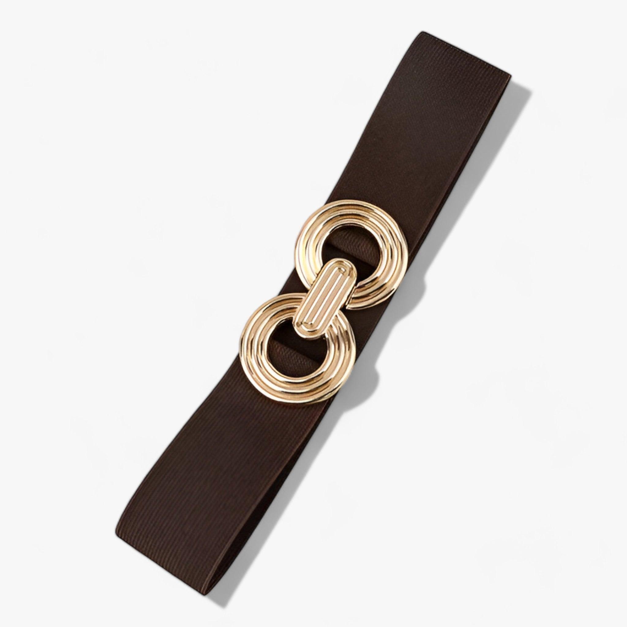 Chic | Elastico in vita - Perfetto per le feste e l'uso quotidiano - Caffè - ADULT Belts China (mainland) fashion Geometric Polyester WOMEN women belts - Concept Palermo