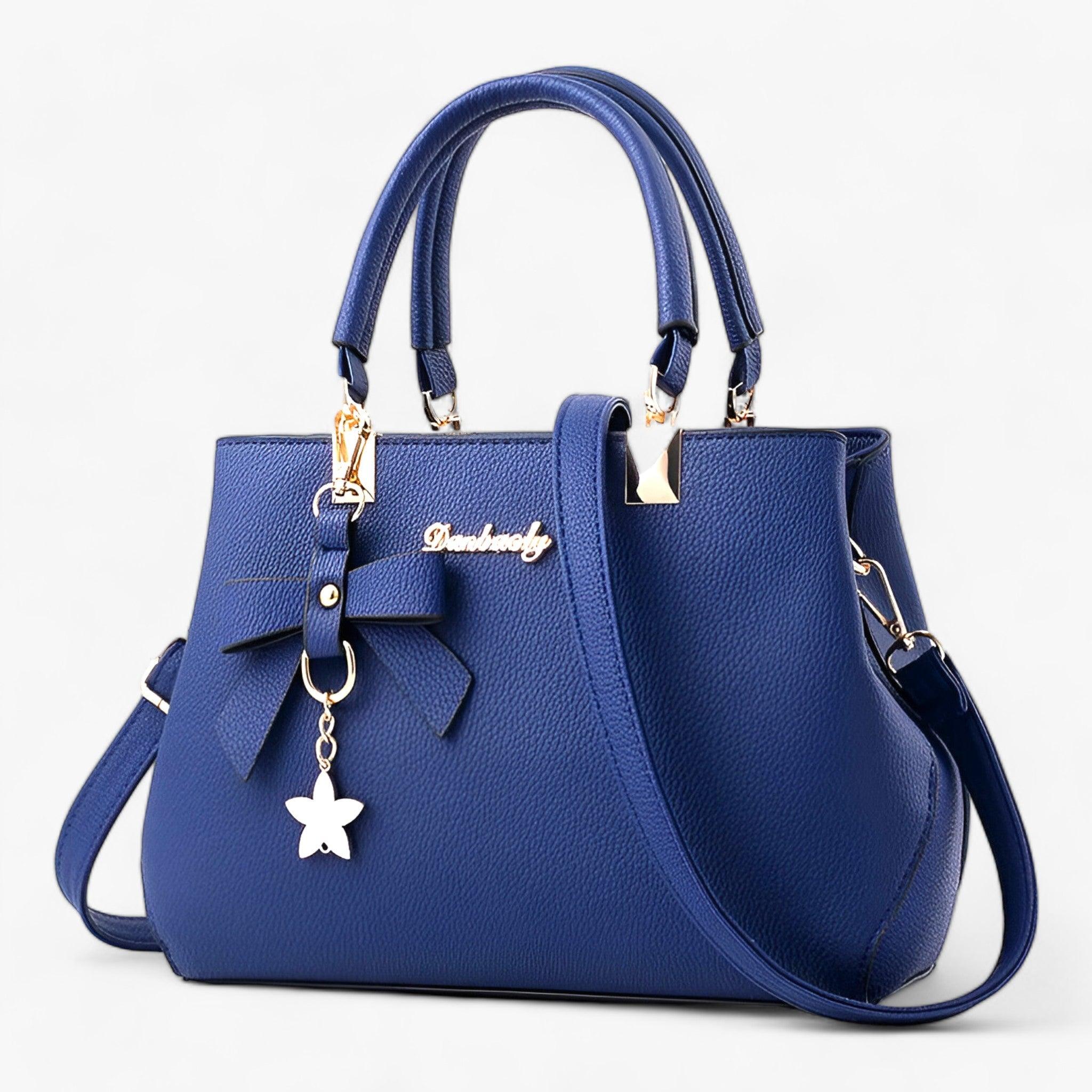FLORINA | Borsa a tracolla - Perfetta per le donne in carriera e per l'uso quotidiano - Blu scuro 28cmx11cmx19cm - woman women women bag women bags Womens - Concept Palermo