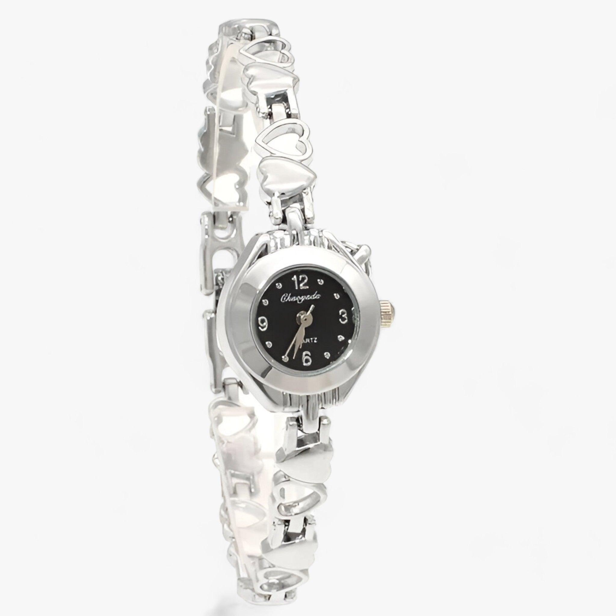 EVELYN | Orologio da polso da donna - Un segnatempo elegante e affidabile - Faccia nera argentata - watches Women wrist watches for women - Concept Palermo