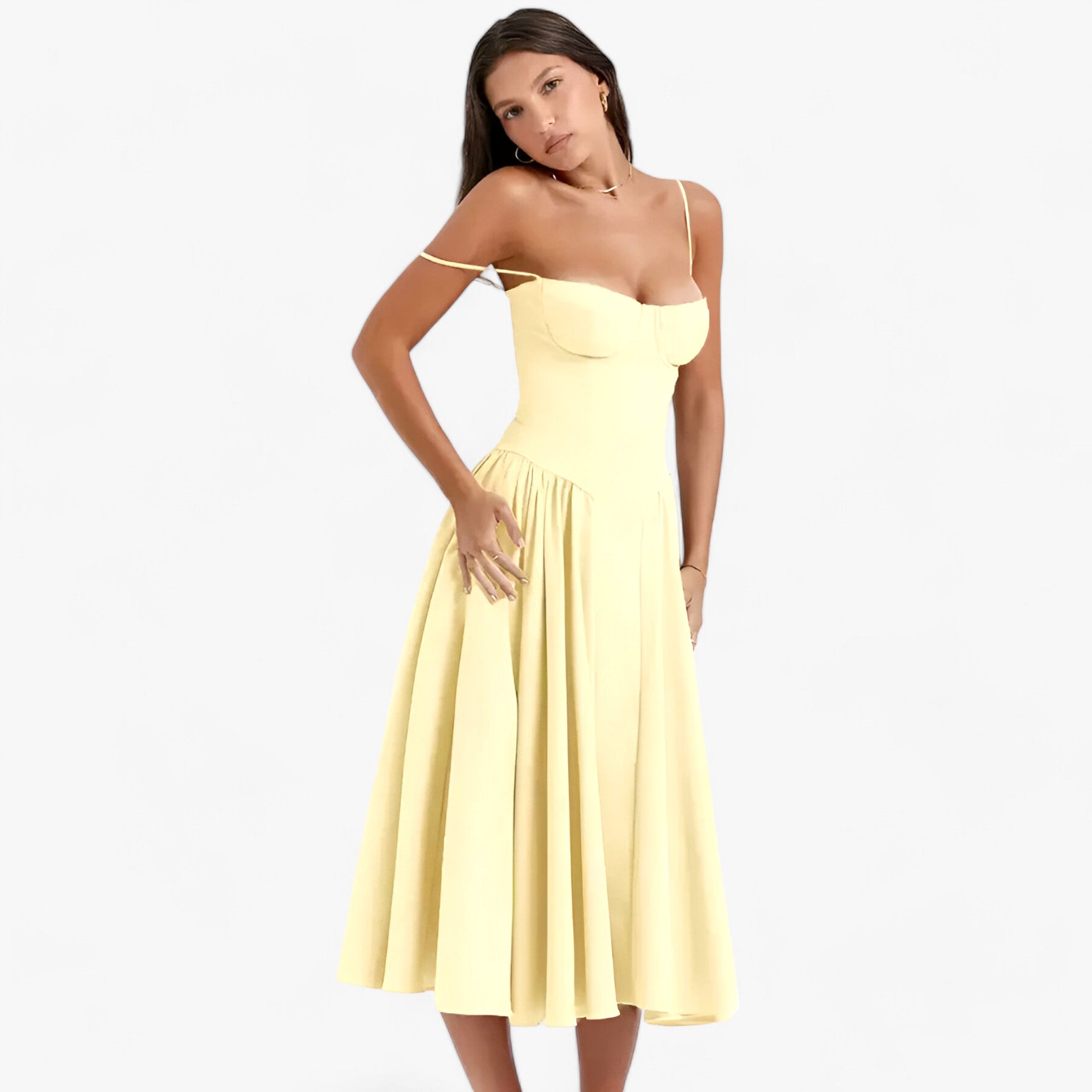 Solana | Abito con corsetto - Eleganza senza tempo - giallo - Complete Outfit - Concept Palermo