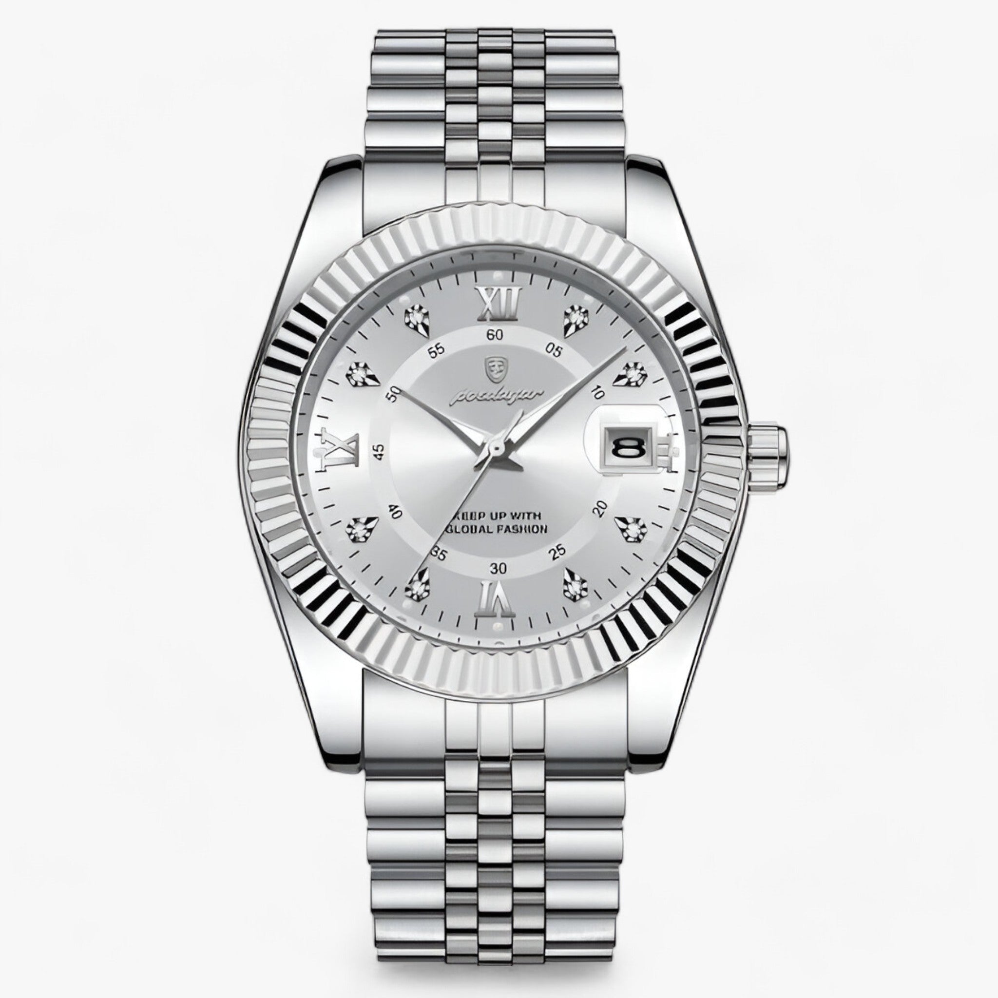 Everest | Elegante orologio da uomo al quarzo in acciaio inossidabile - Bianco argento - quartz wristwatches Smart Watches Smartwatch watch watches WATCHES FOR MEN Wristwatch - Concept Palermo
