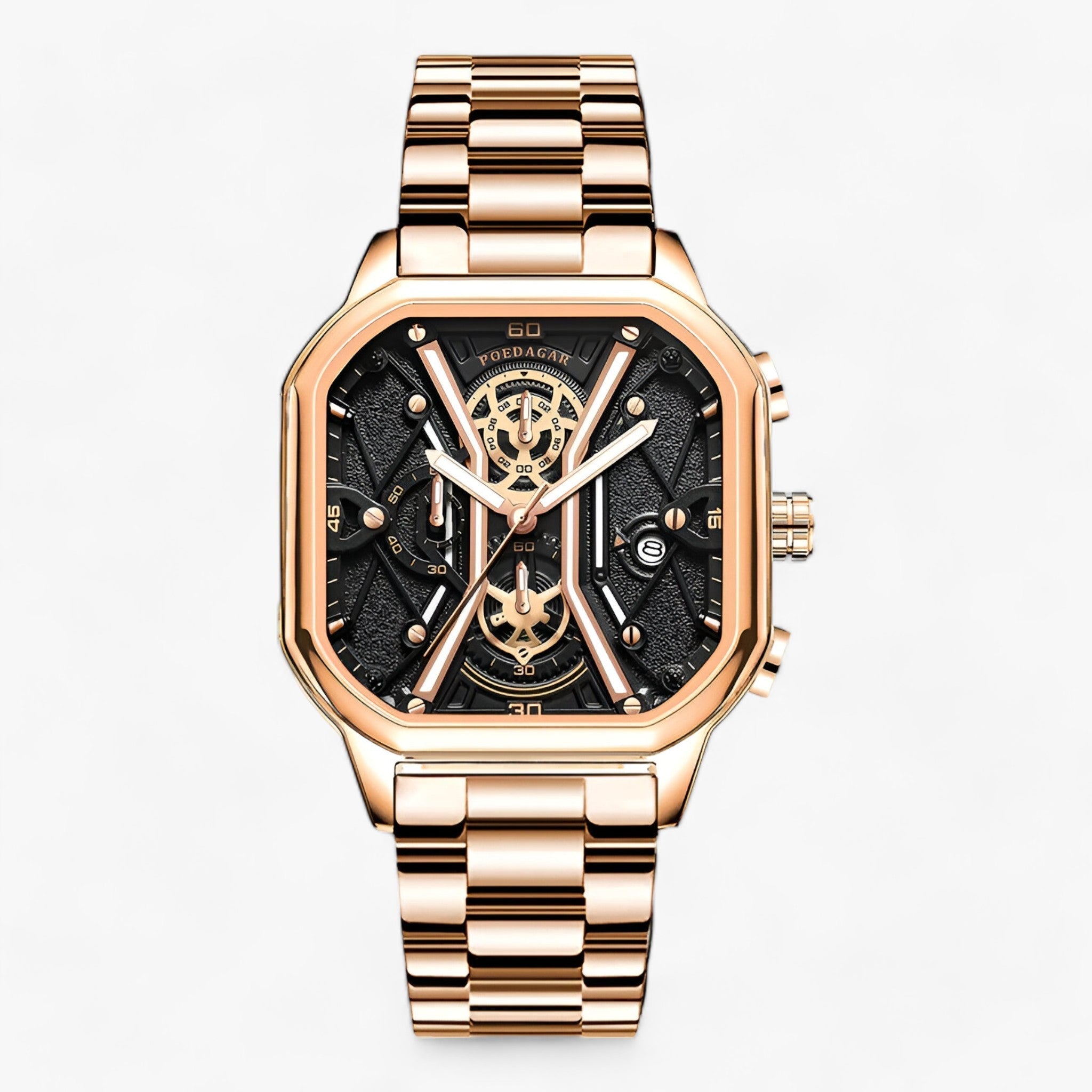 STJERNE | Orologio Cronografo Senza Tempo – Perfetta Combinazione di Eleganza e Precisione - Oro Rosa S - men - Concept Palermo