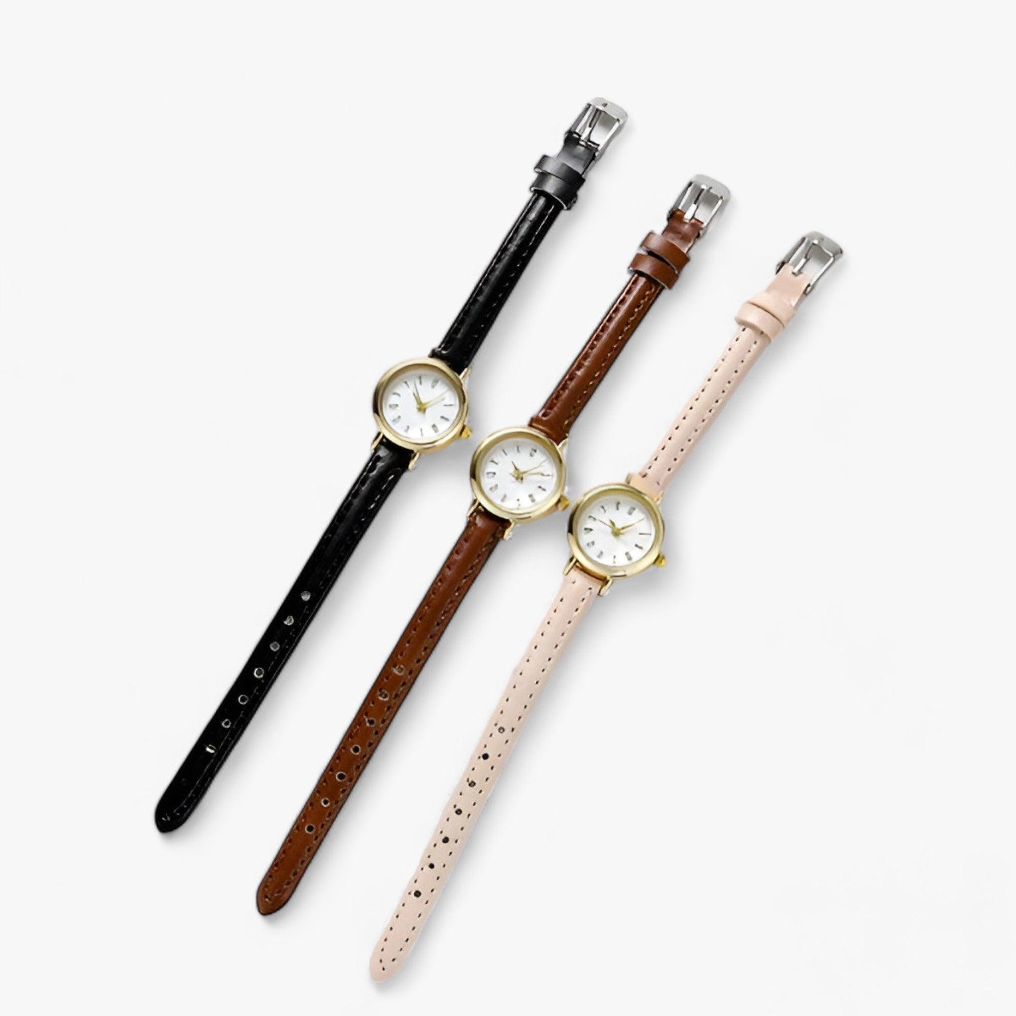 LUNA | Piccolo orologio rotondo - Minimalismo chic per uno stile quotidiano - - 12mm 18mm 23cm 6mm ALLOY Buckle Fashion & Casual glass ladies watch leather Mainland China montre montres femmes MOONBIFFY No package No Waterproof None Quartz relogio relogios feminino reloj reloj para mujer relojes relojes de mujeres Round watch watch for women watches women watch ZN22583 - Concept Palermo