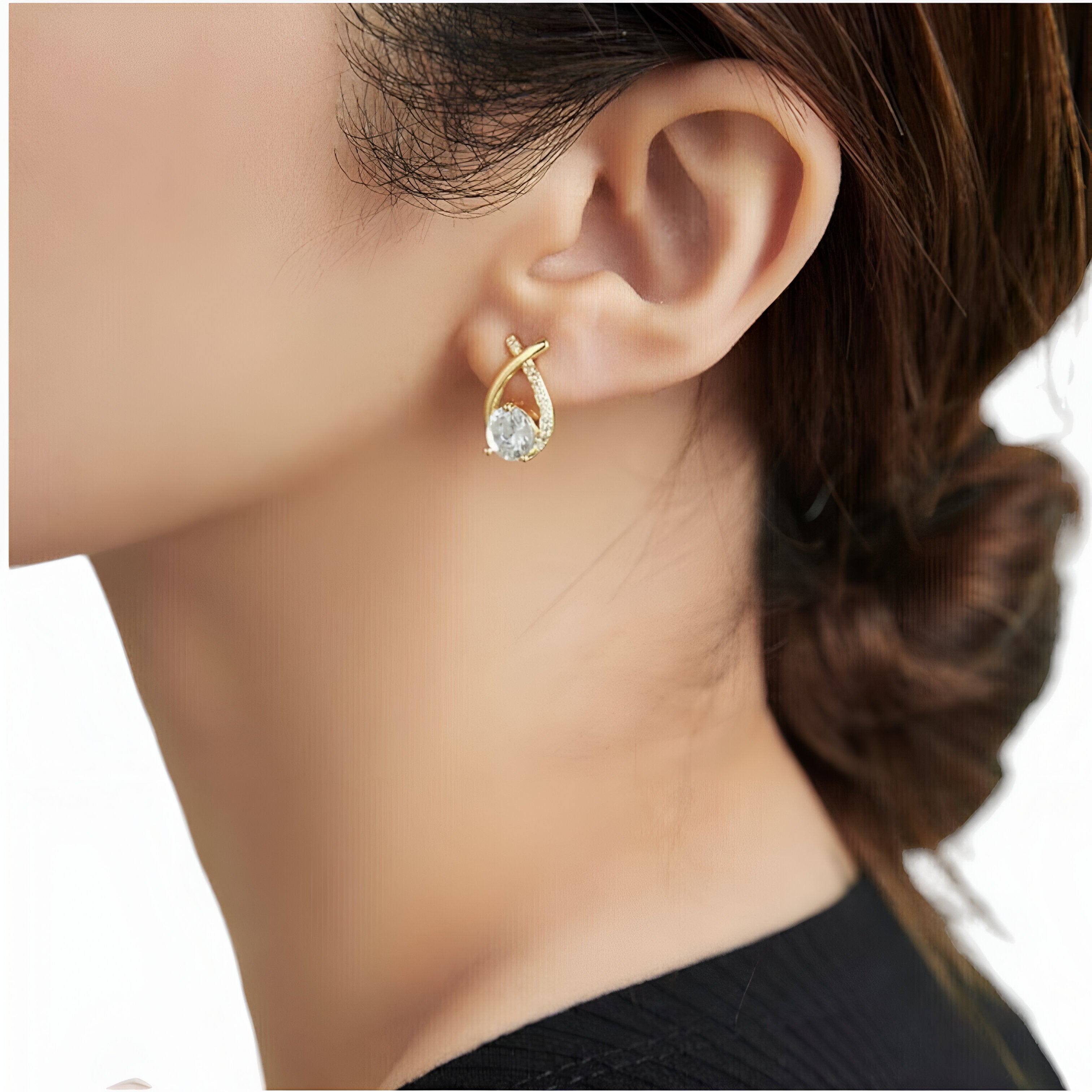 Cristallo | Elegante ispirazione sirena - Design di gioielli scintillanti - - Accessories Jewelry As Photo Show B206 Dropshipping Wholesale EARRINGS fashion Korean Mainland China Metal Push-back Rhinestone Crystal Round SKEDS Stud Earrings TRENDY Women Women Lady Zhejiang Zinc alloy - Concept Palermo