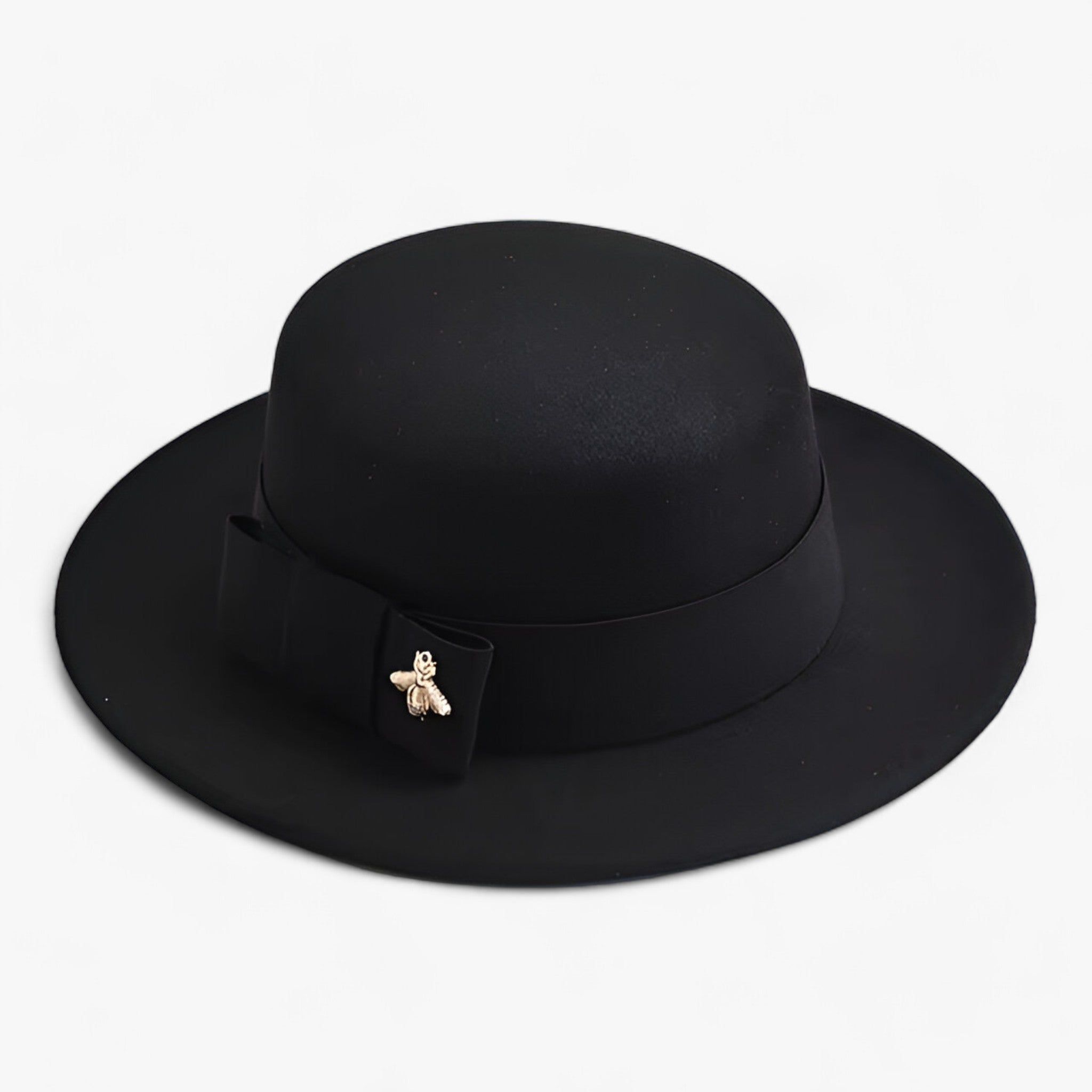 Ambra | Cappello Fedora da donna: elegante e alla moda per le occasioni formali - Nero 01 - beach hat bucket hats floppy hat Hat Hat for girls straw hat summer hat sun hat Sun Hats wide brim hat women hat - Concept Palermo