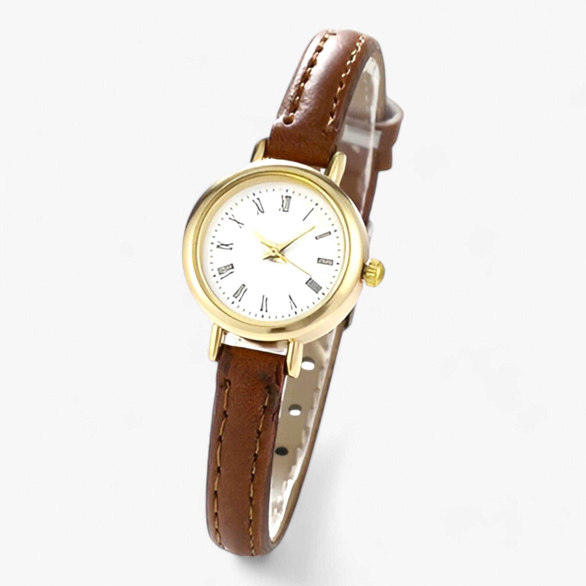 LUNA | Piccolo orologio rotondo - Minimalismo chic per uno stile quotidiano - Caffè - 12mm 18mm 23cm 6mm ALLOY Buckle Fashion & Casual glass ladies watch leather Mainland China montre montres femmes MOONBIFFY No package No Waterproof None Quartz relogio relogios feminino reloj reloj para mujer relojes relojes de mujeres Round watch watch for women watches women watch ZN22583 - Concept Palermo