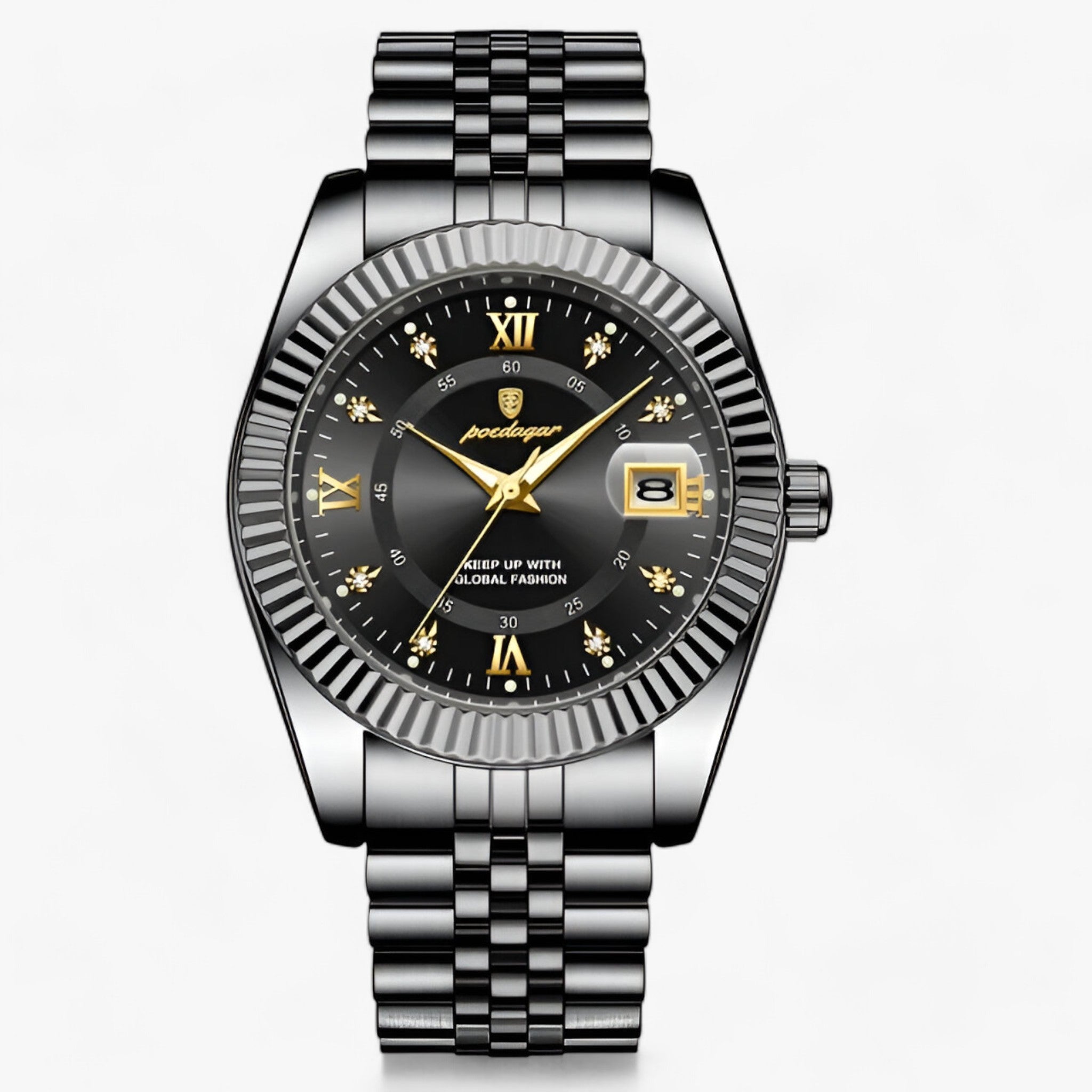 Everest | Elegante orologio da uomo al quarzo in acciaio inossidabile - Nero Nero - quartz wristwatches Smart Watches Smartwatch watch watches WATCHES FOR MEN Wristwatch - Concept Palermo